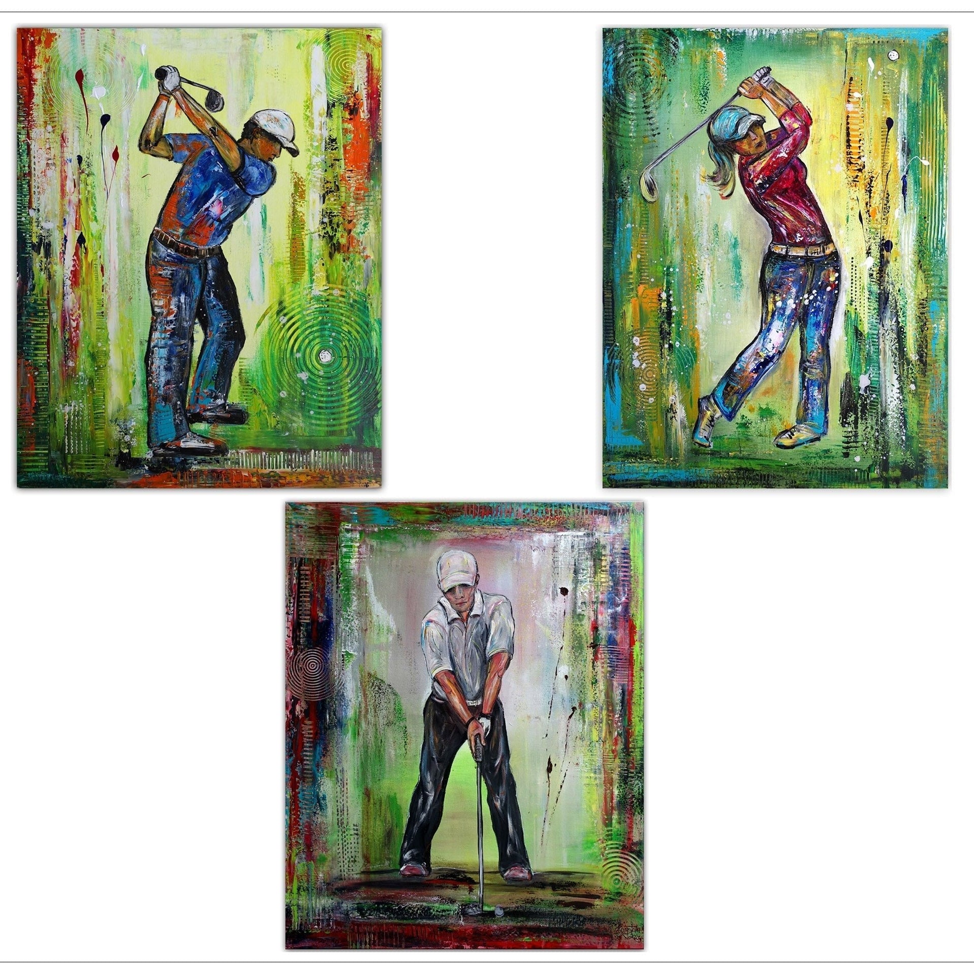 Moderne Golf Gemälde - Golfbilder gemalt