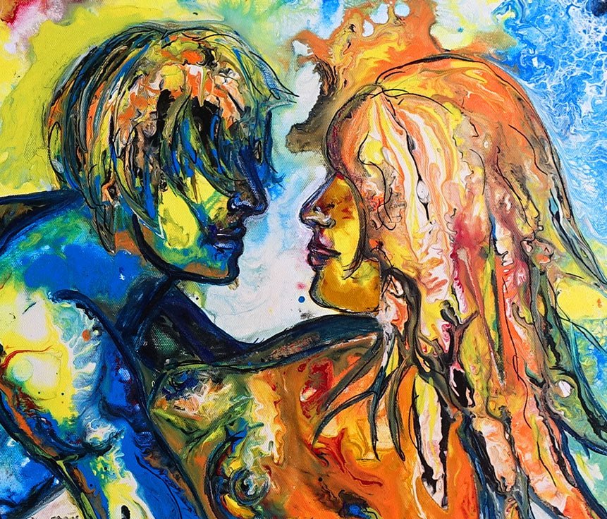 Akt Malerei Liebespaar det1