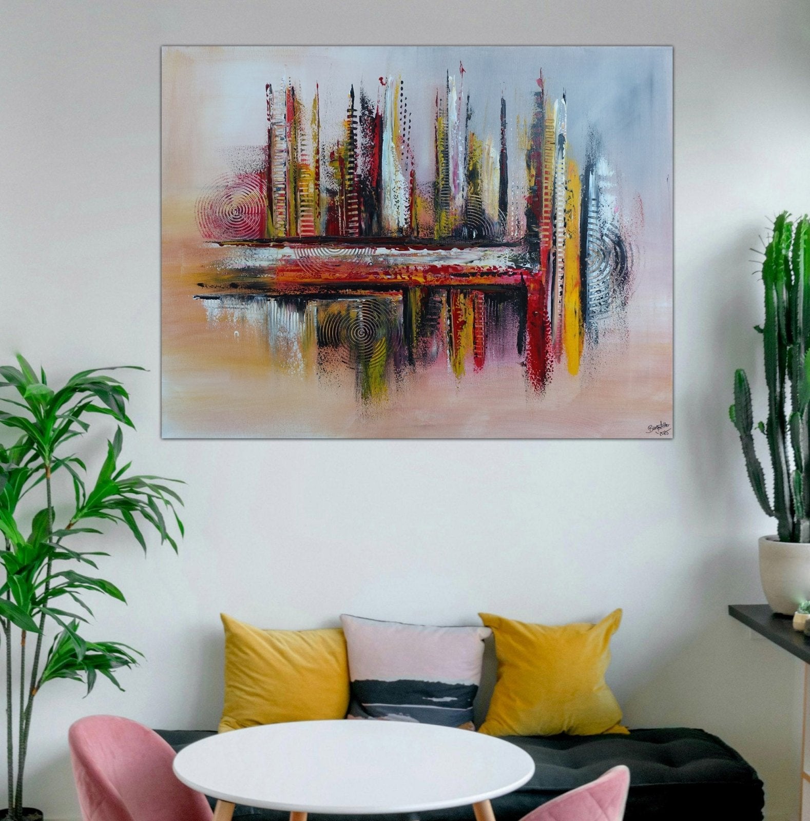 Alice Springs - abstraktes Acrylbild braun rot