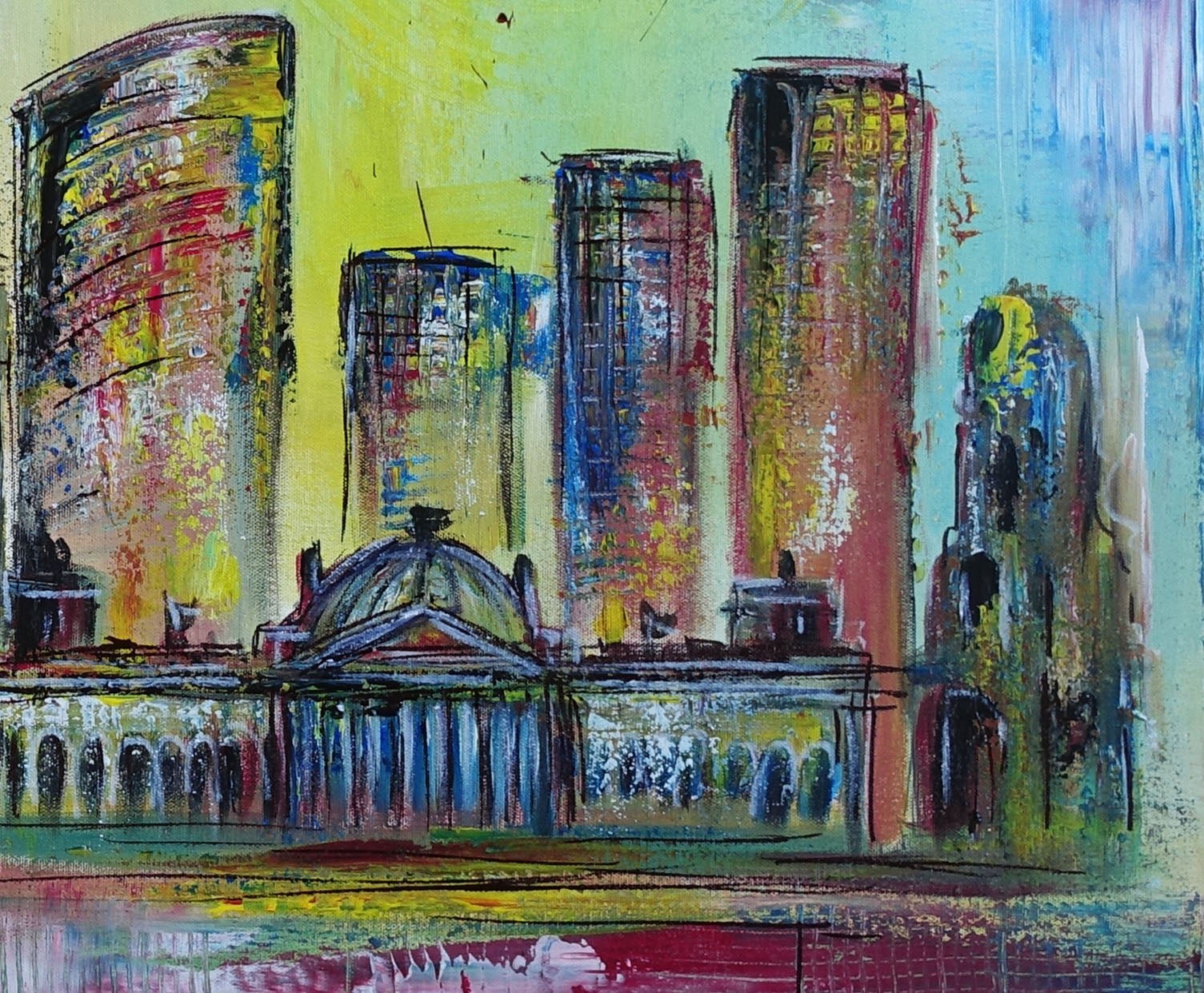 Berliner Reichstag abstraktes Gemälde