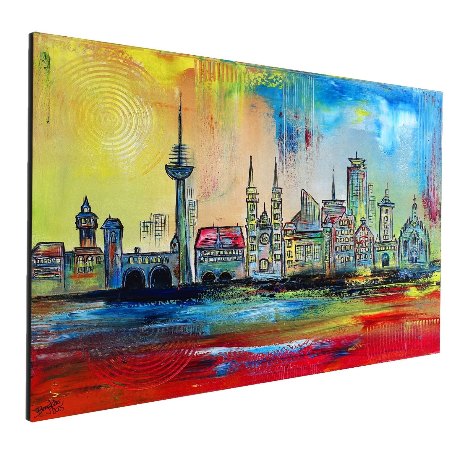 Bild Nürnberg Kunst Gemälde Künstlerbild Frauenkirche Kaiserburg