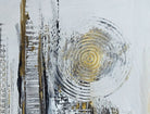 Goldader: Abstrakte Kunst silber gold - Acrylbild d1