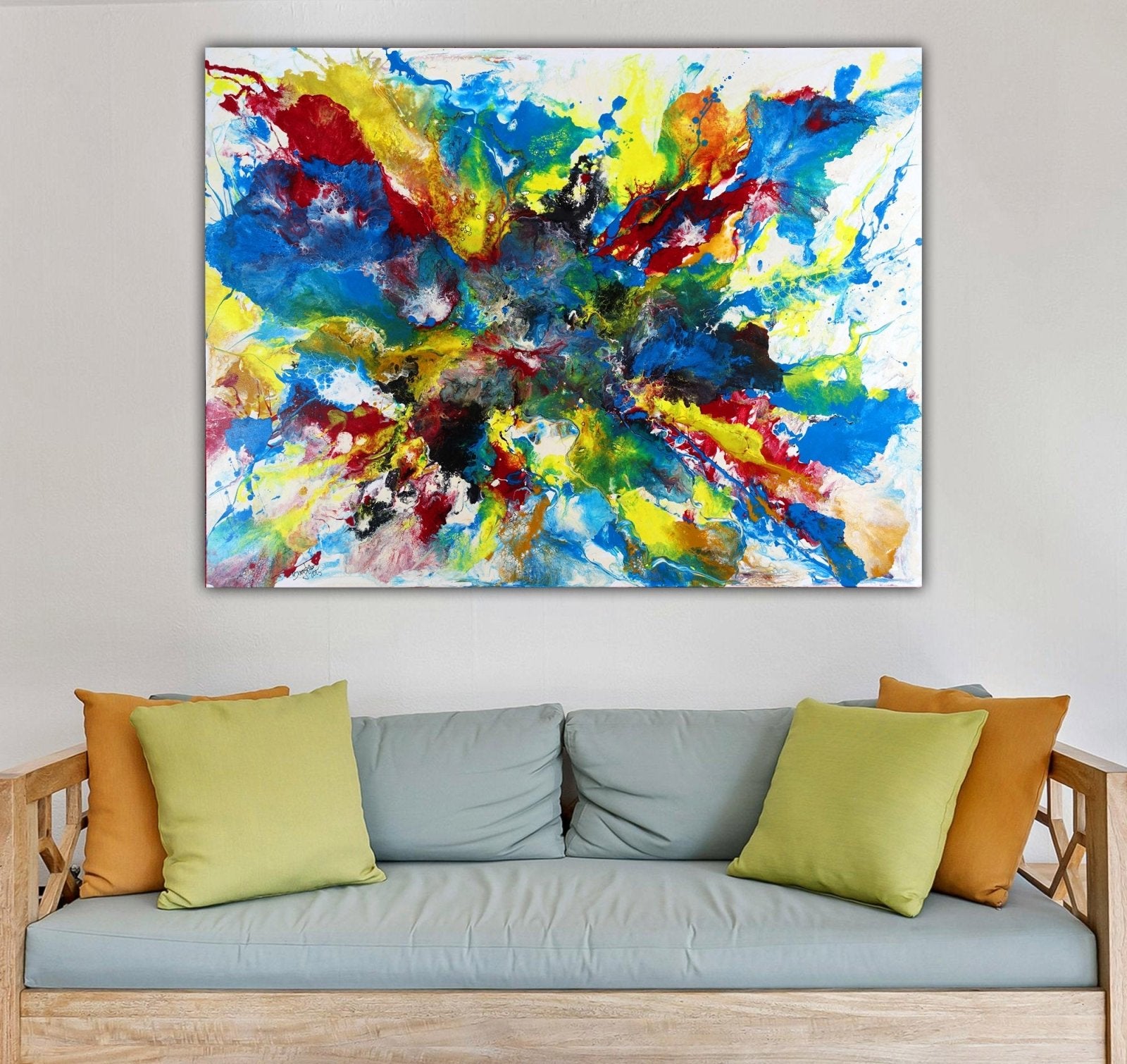 Abstrakte Malerei kaufen, Fluid Art Gemälde Acrylbild