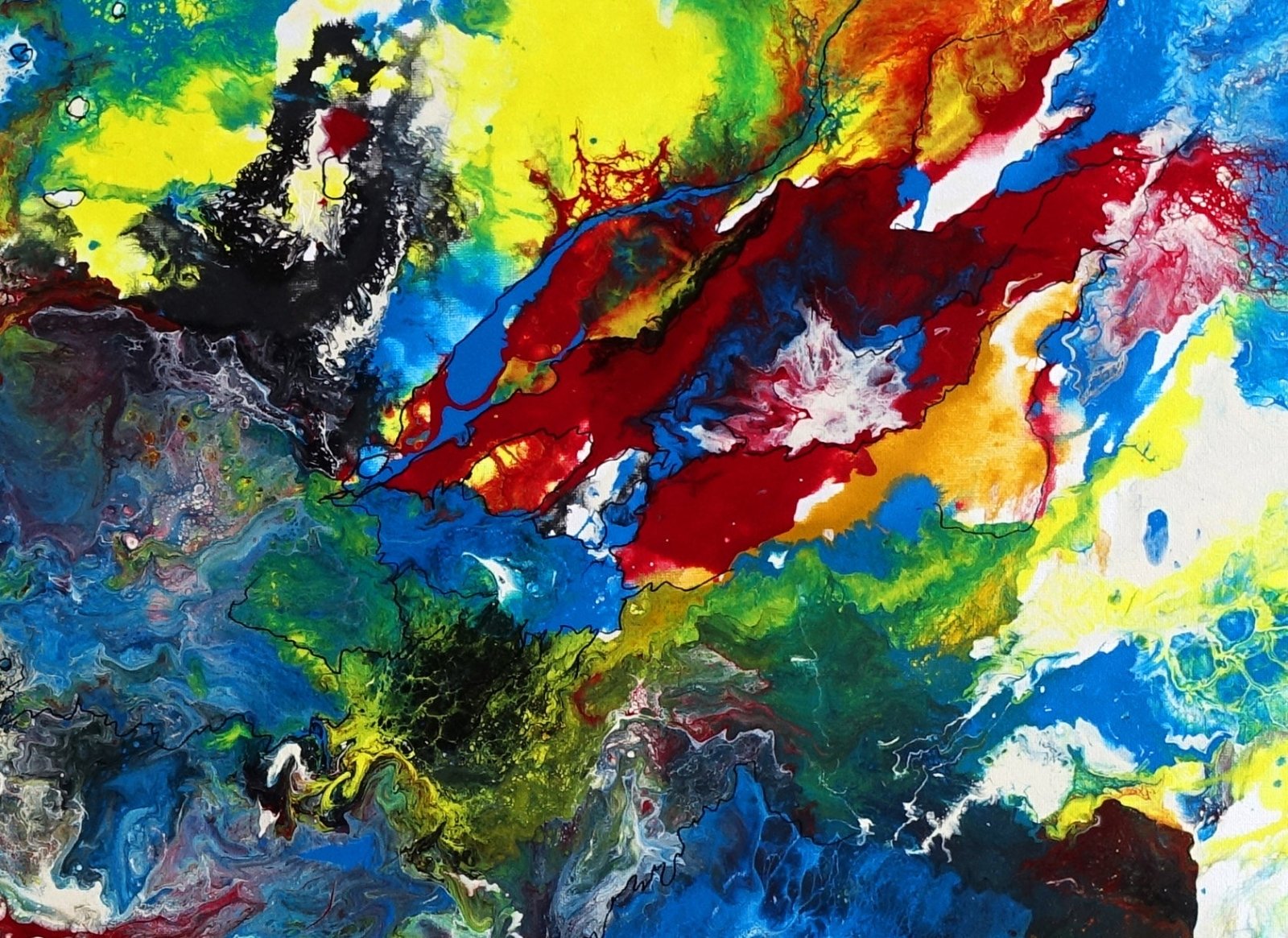 Abstrakte Malerei bunt d2