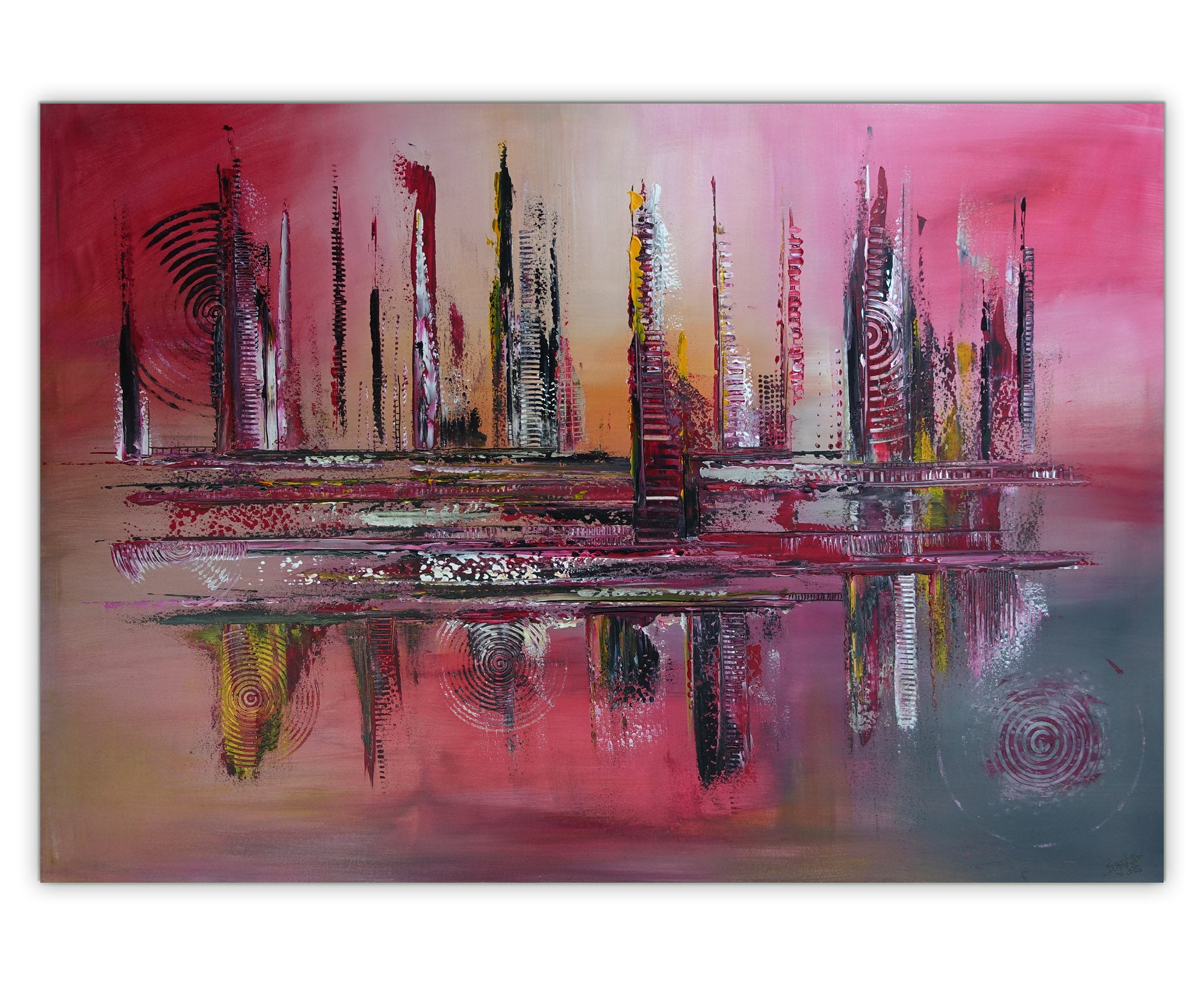 Jaipur - Abstraktes Acrylbild Leinwand Original Gemälde modern