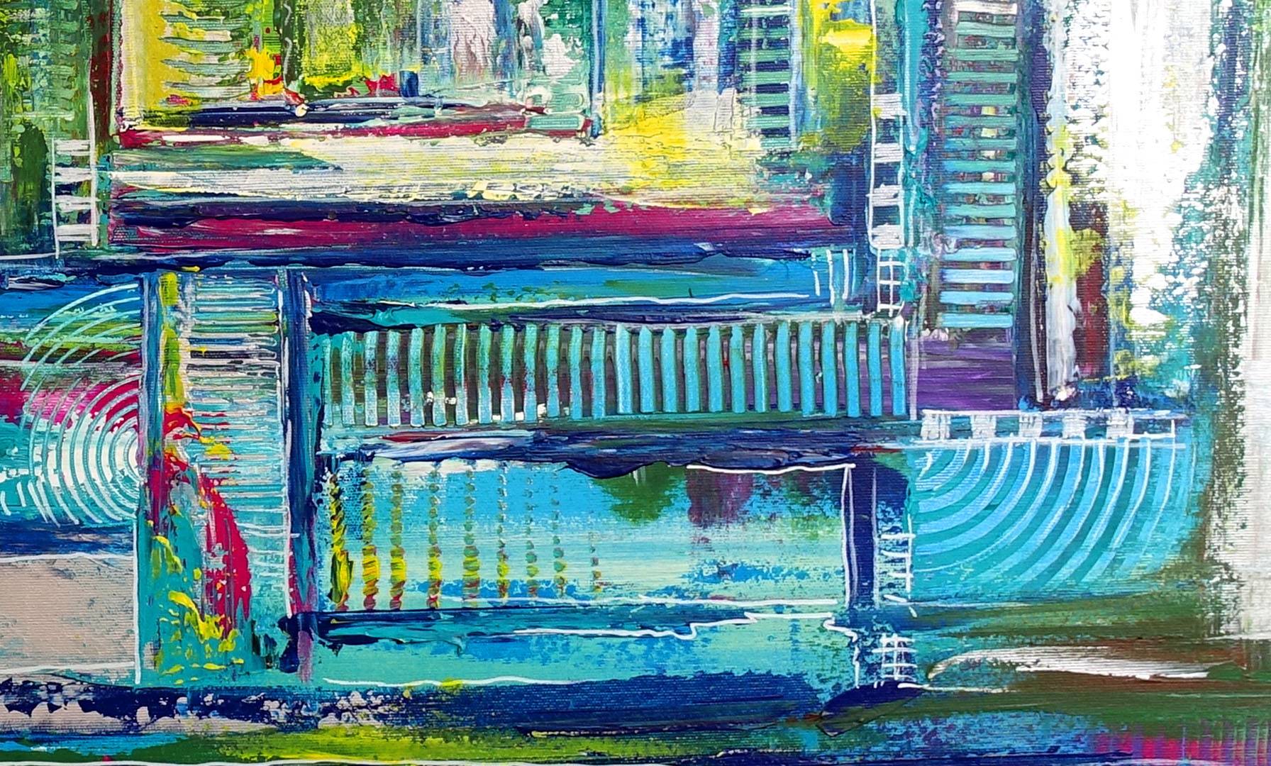 Abstrakte Malerei Acrylgemaelde Original Kunstbild Detail2