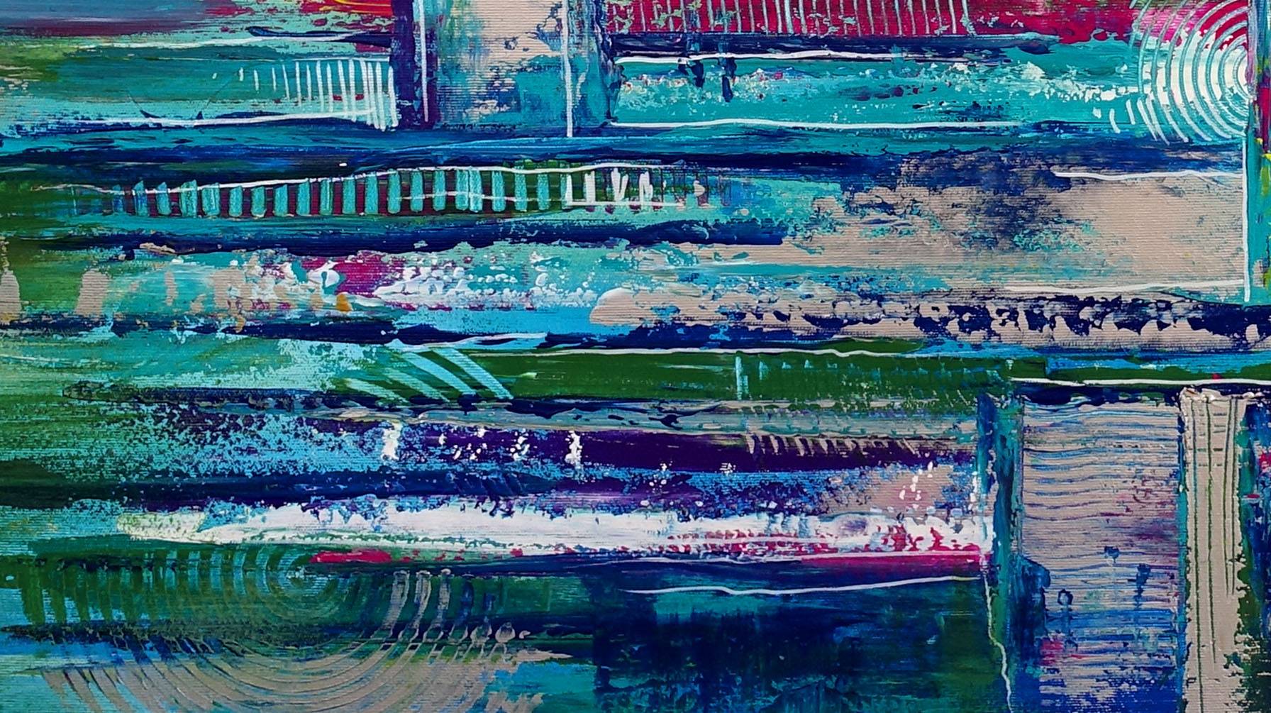 Abstrakte Malerei Acrylgemaelde Original Kunstbild Detail3