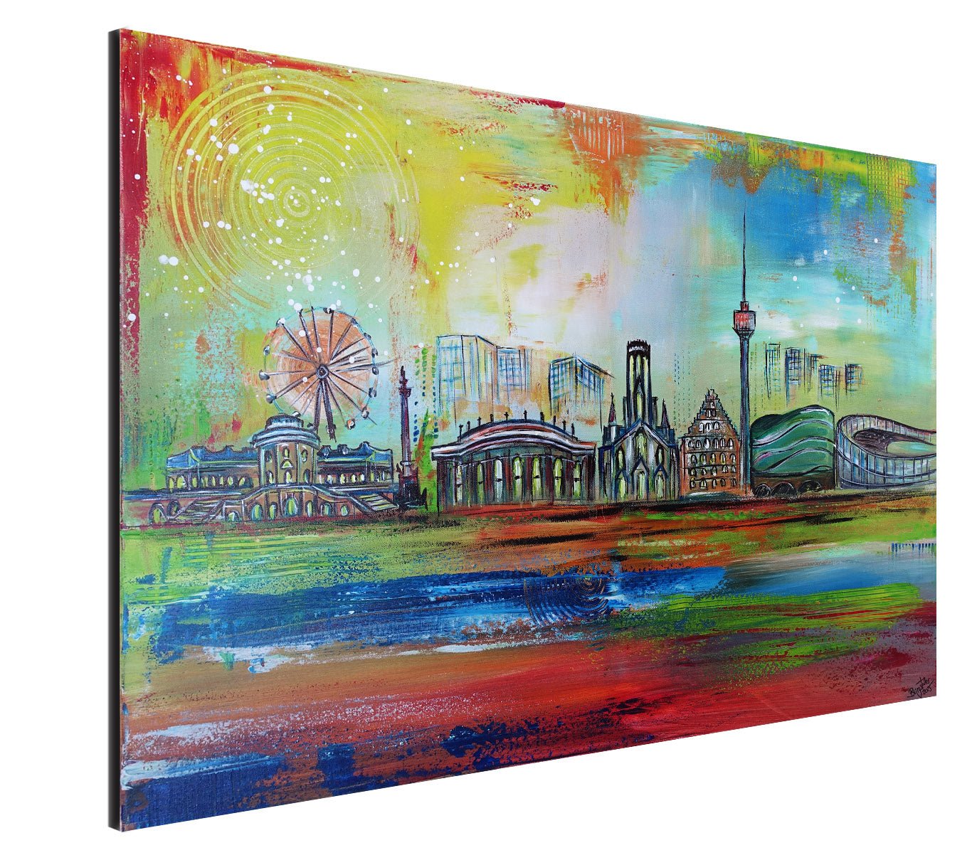 Kunst Stuttgart Künstler Bild Gemälde auf Leinwand Acryl