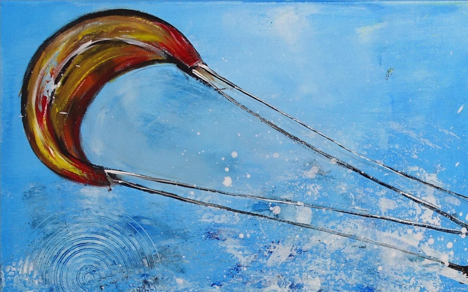 Leinwandbild Kitesurfer