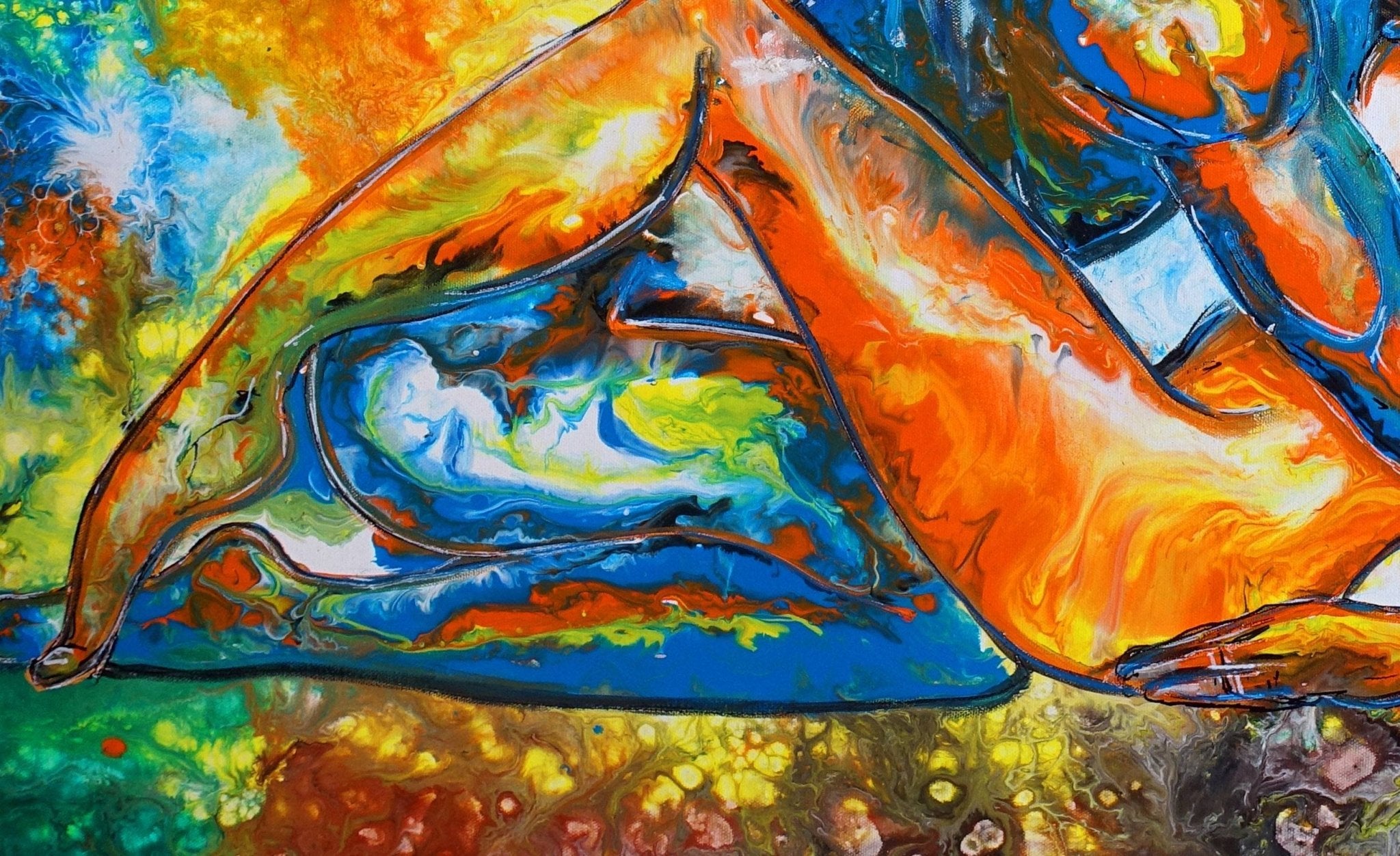 Erotisches Gemälde, Acrylbild