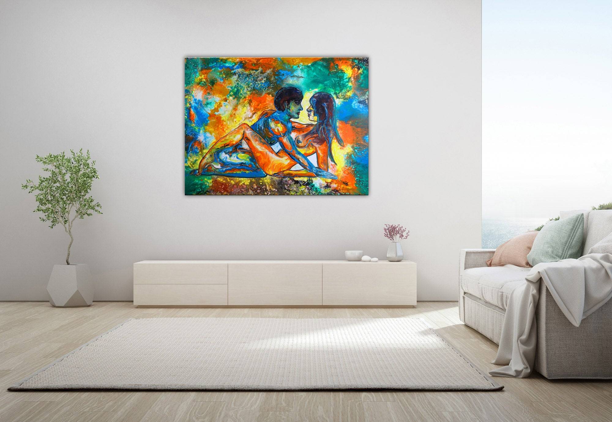 Erotisches Gemälde, Erotische Kunst gemalt, erotische Malerei