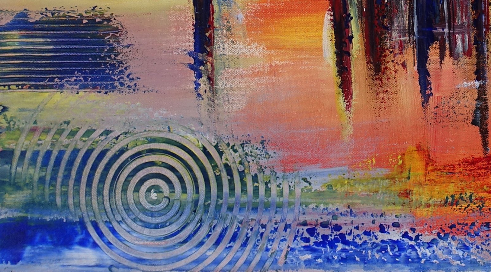 Stadt Gemälde abstrakt handgemalt