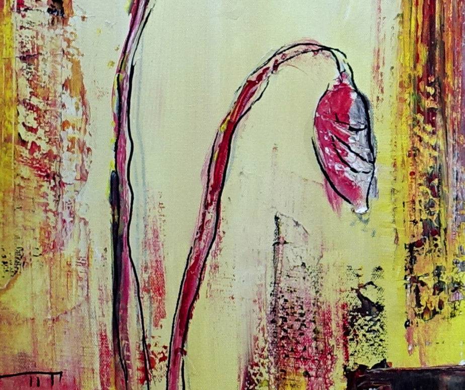 Mohnblumen Blumen Malerei Wandbild Floral Detail3