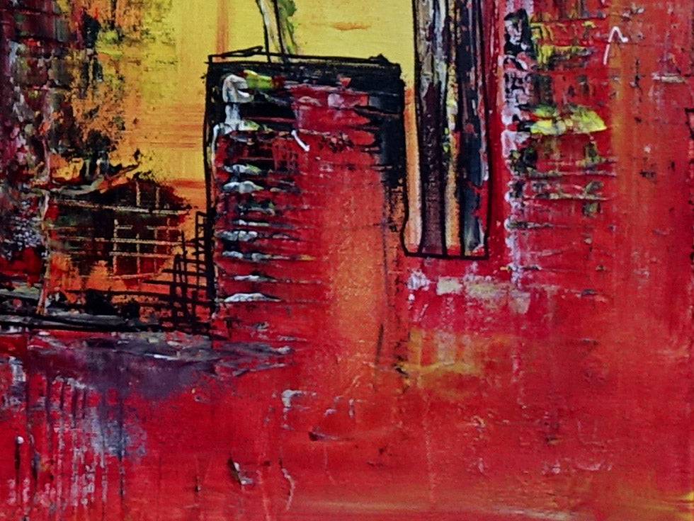 Mohnblumen Blumen Malerei Wandbild Floral Detail2