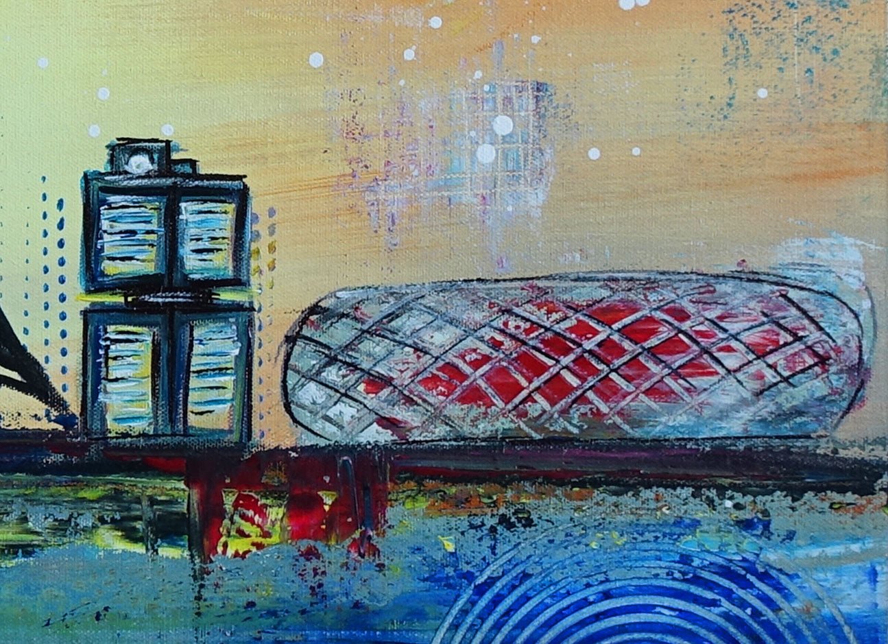 München Bild Gemälde Allianz Arena