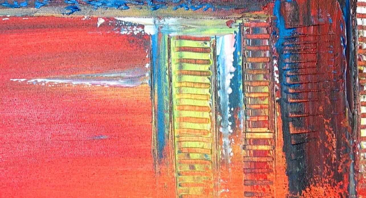 Abstrakte Malerei wandbild blau