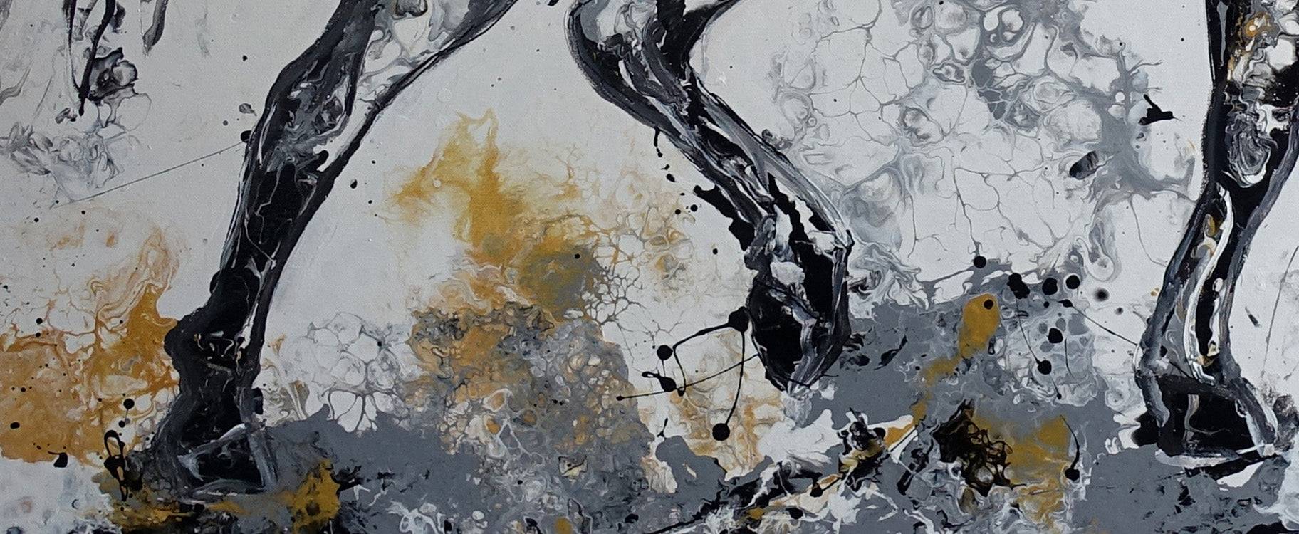 Pferdebild Gemaelde Schimmel XXL handgemalt Acrylbild Detail3