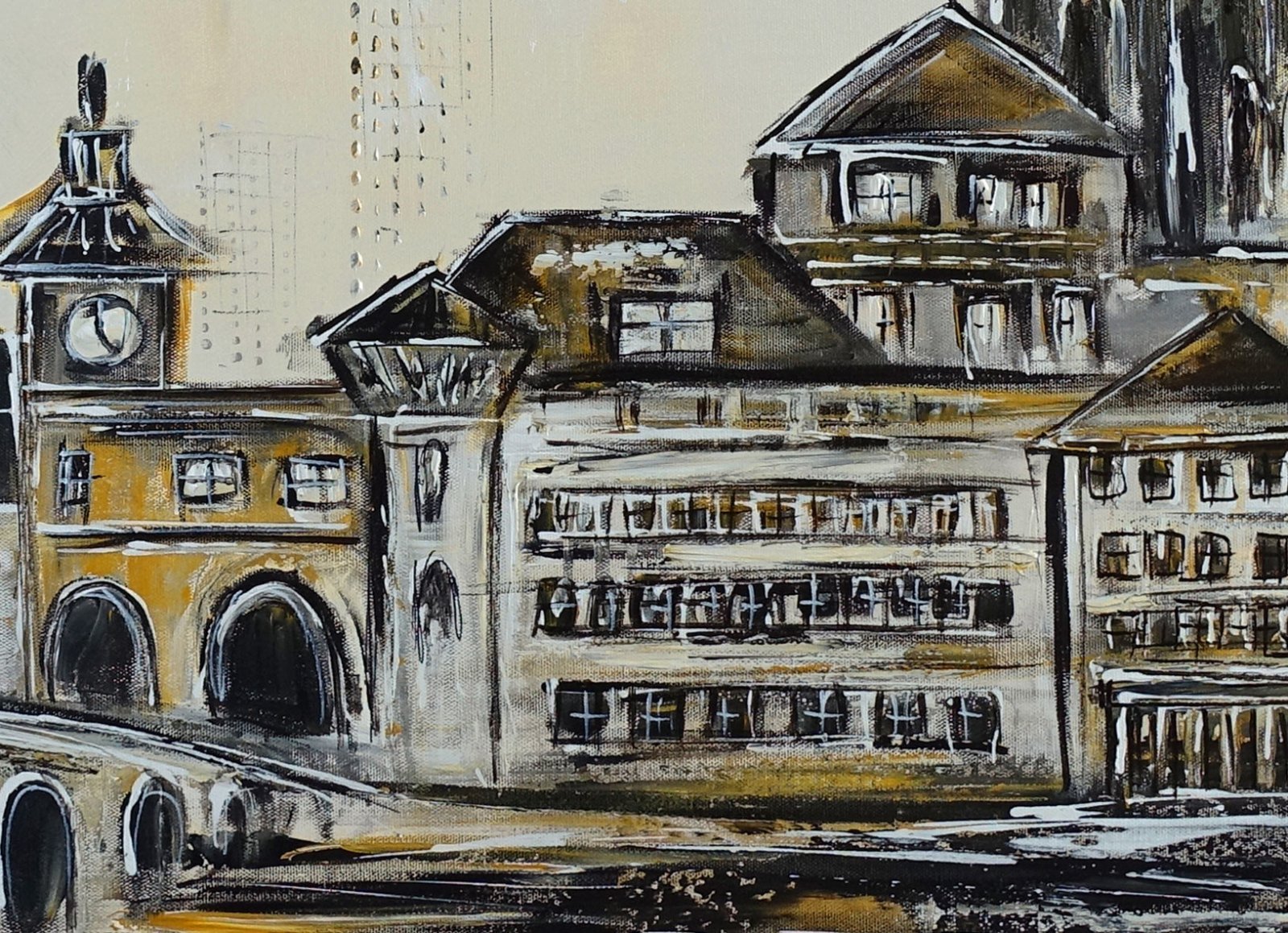 Regensburg abstraktes Stadtbild Leinwand