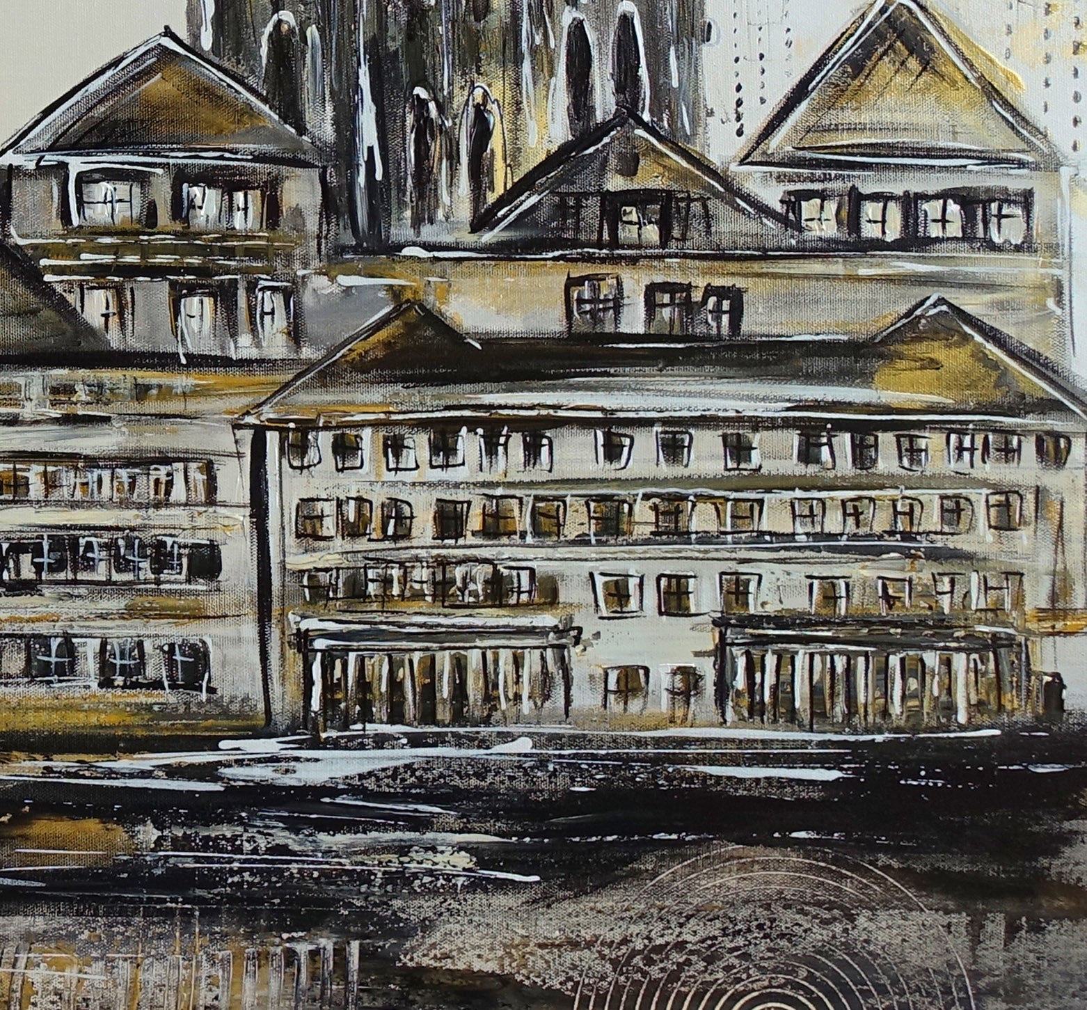 Regensburg abstraktes Stadtbild Leinwand Städte Gemälde