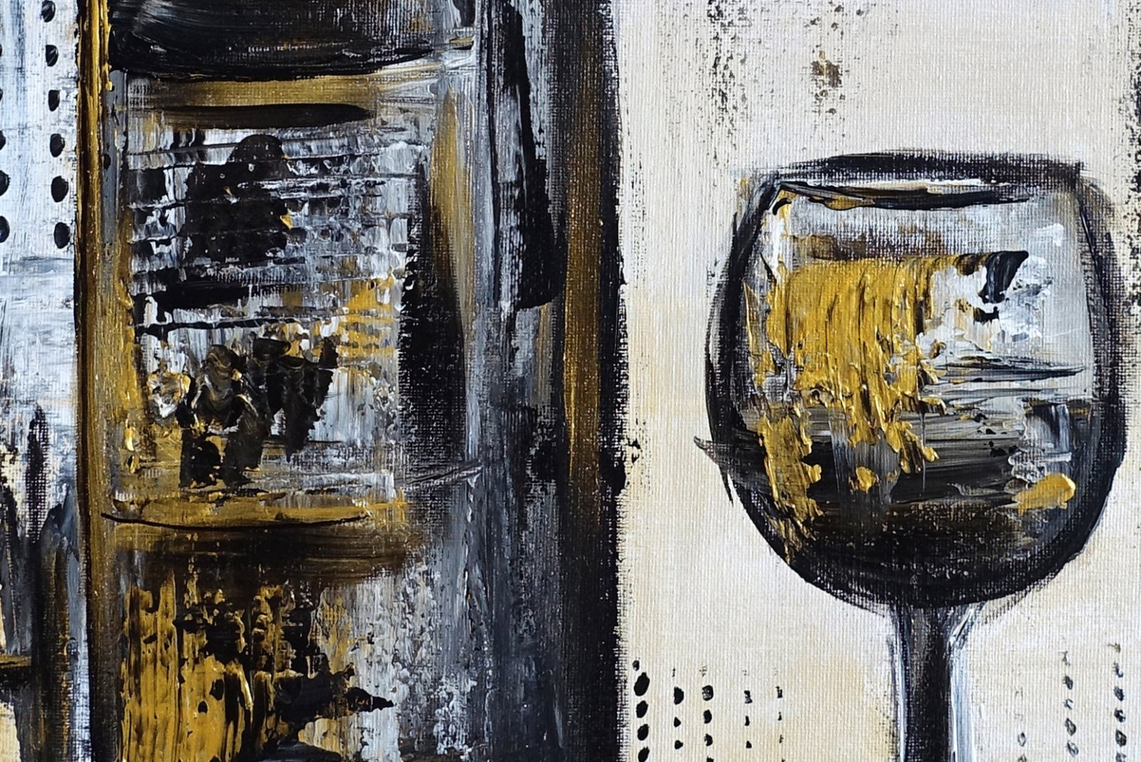 Bild Weinflasche handgemaltes Gemälde d4