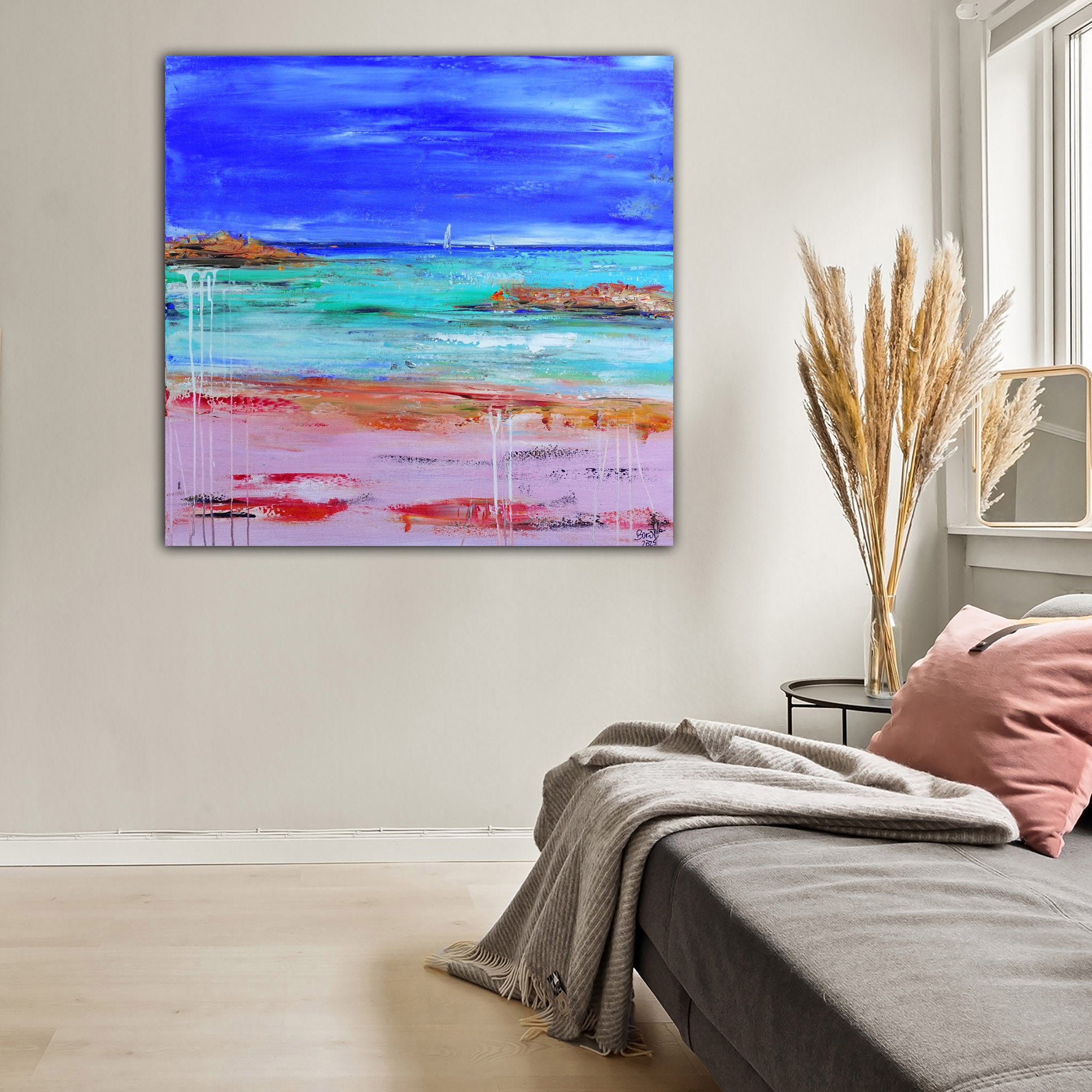 Sardinien - Spiaggia Rosa Bild abstrakt - Acrylbild Wandbild