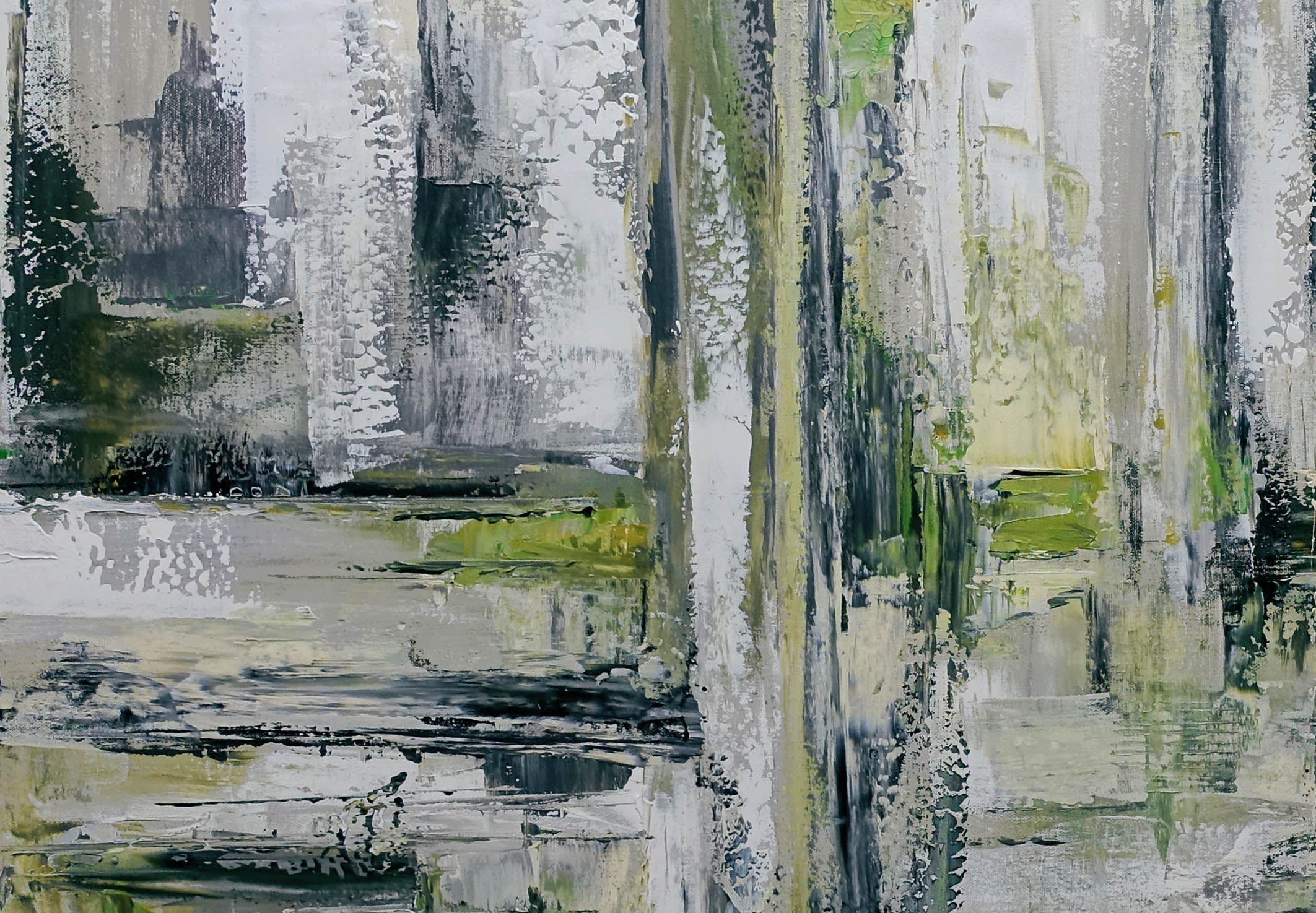 Shades of grey green abstrakte kunst grün