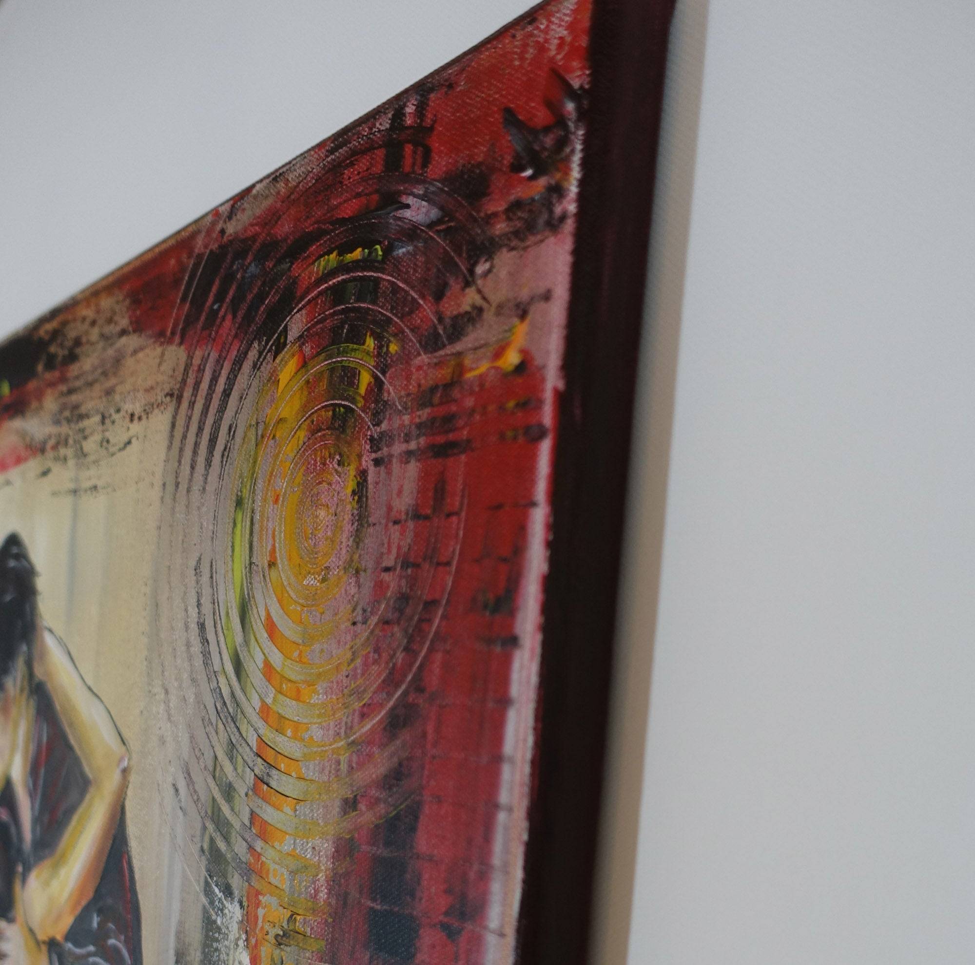 Tango Feeling handgemaltes Taenzerbild Tanzpaar Latino Gemaelde 100x70