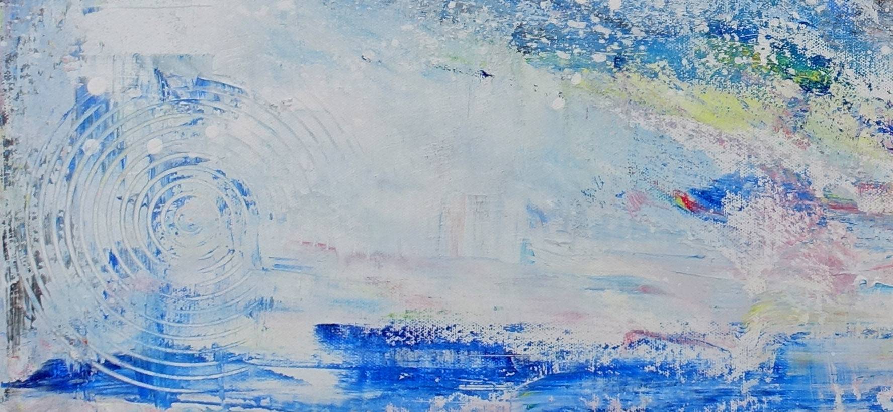 Tiefschneefahrer, Skiläufer, Gemälde, Malerei, Berge