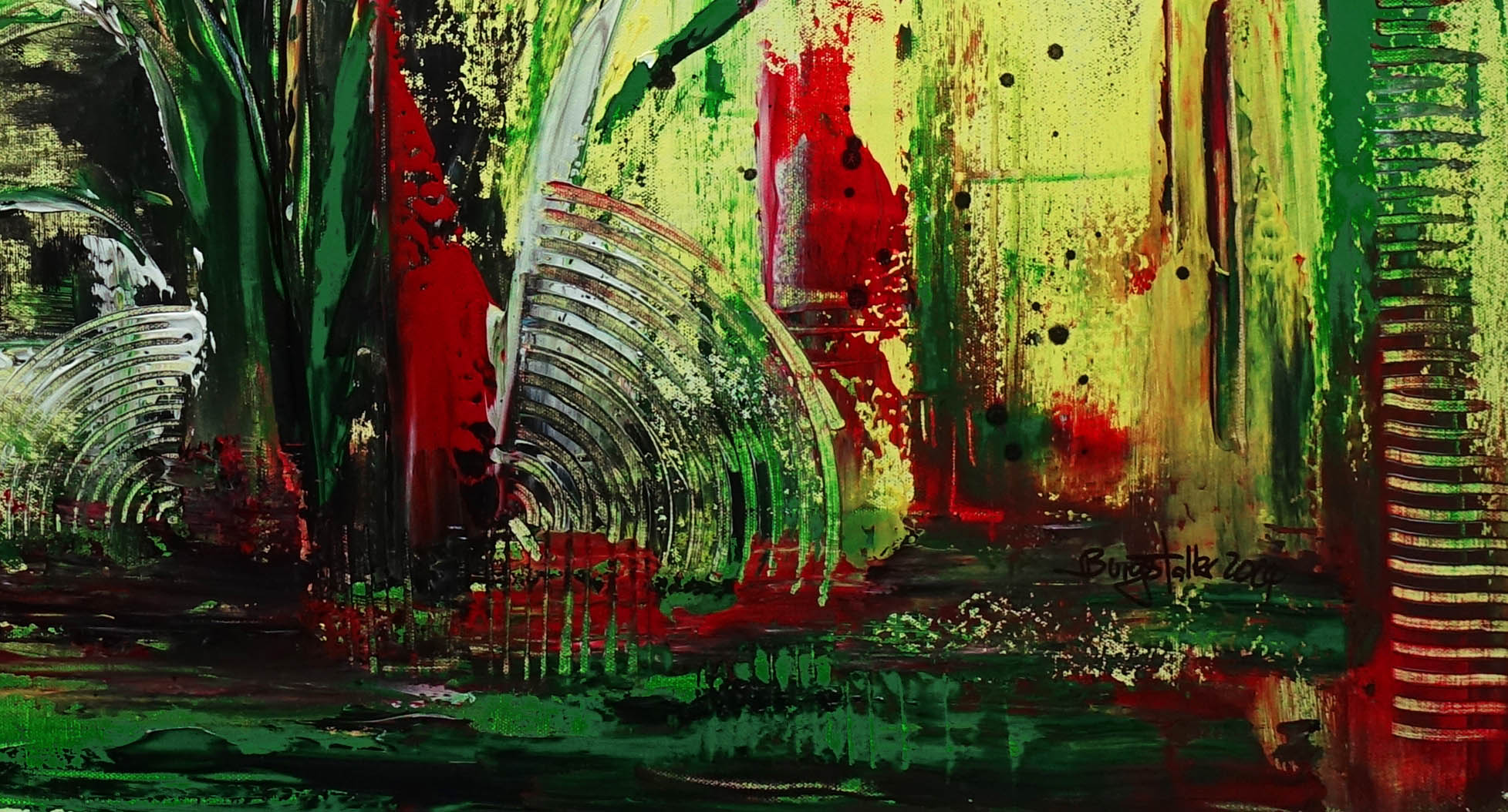 Tulpe Mariette Blumenbild Leinwand Malerei Gemälde Acrylbild