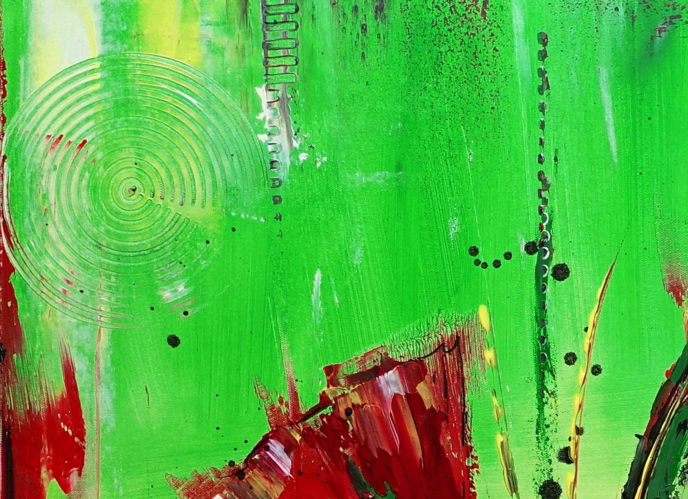 Tulpe Mariette Blumenbild Leinwand abstrakt Blumen Malerei Gemälde Acryl bild