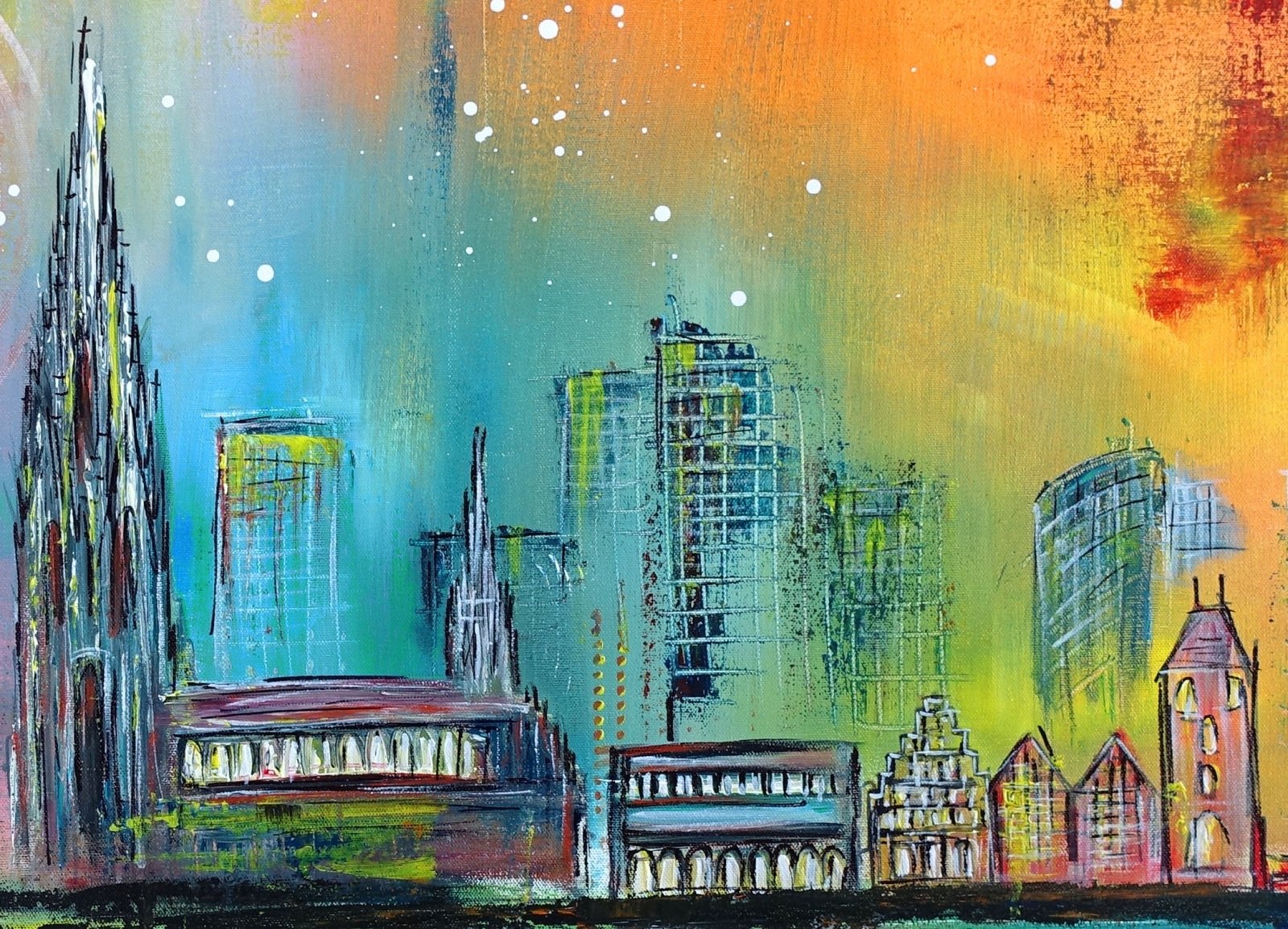 Ulmer Münster gemalt Rathaus