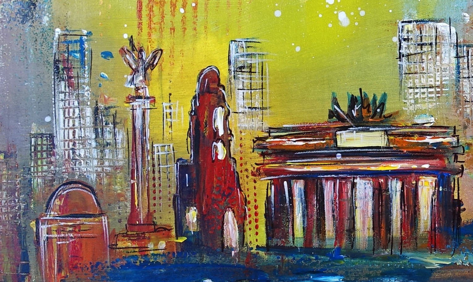 Wandbild Berlin Malerei Bild Gemälde Brandenburger Tor Reichstag