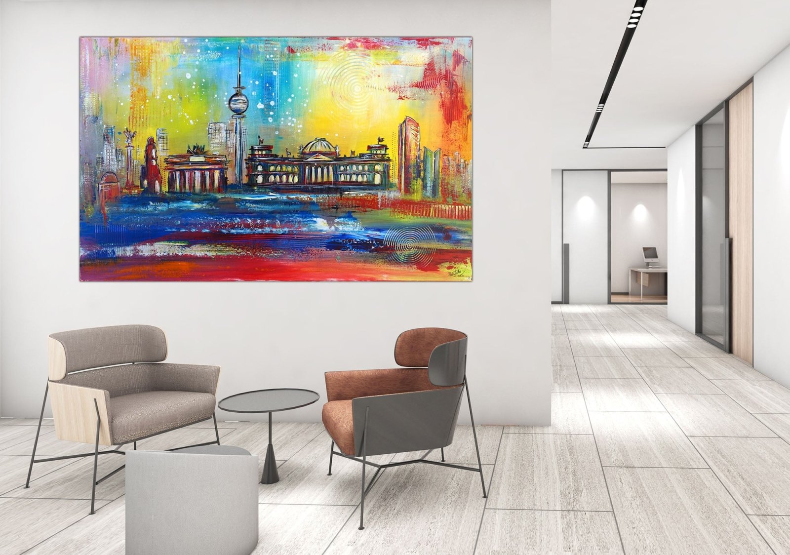 Wandbild Berlin Malerei Bild Gemälde Brandenburger Tor Reichstag w