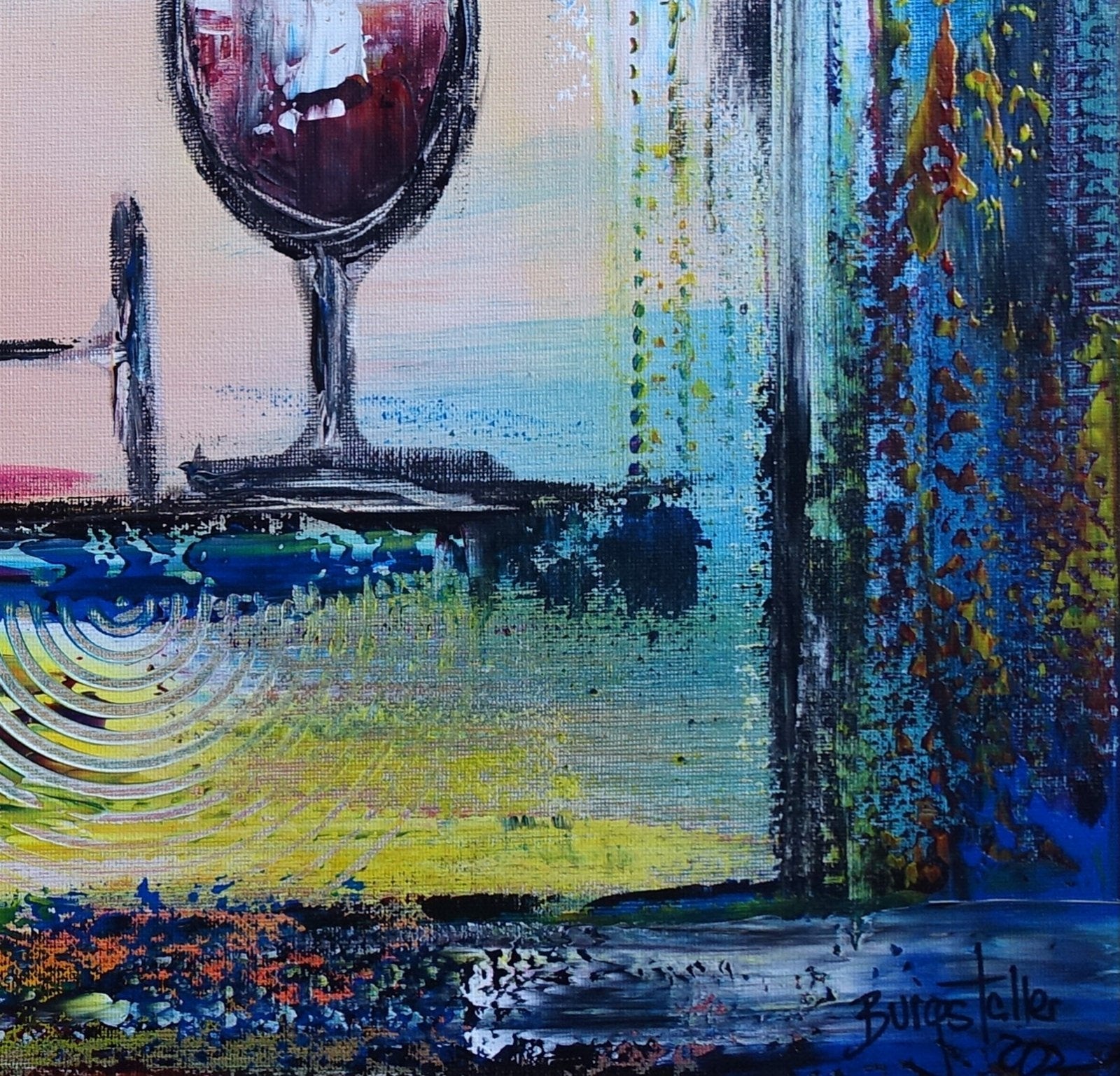 Weingläser Stillleben Kunstbild