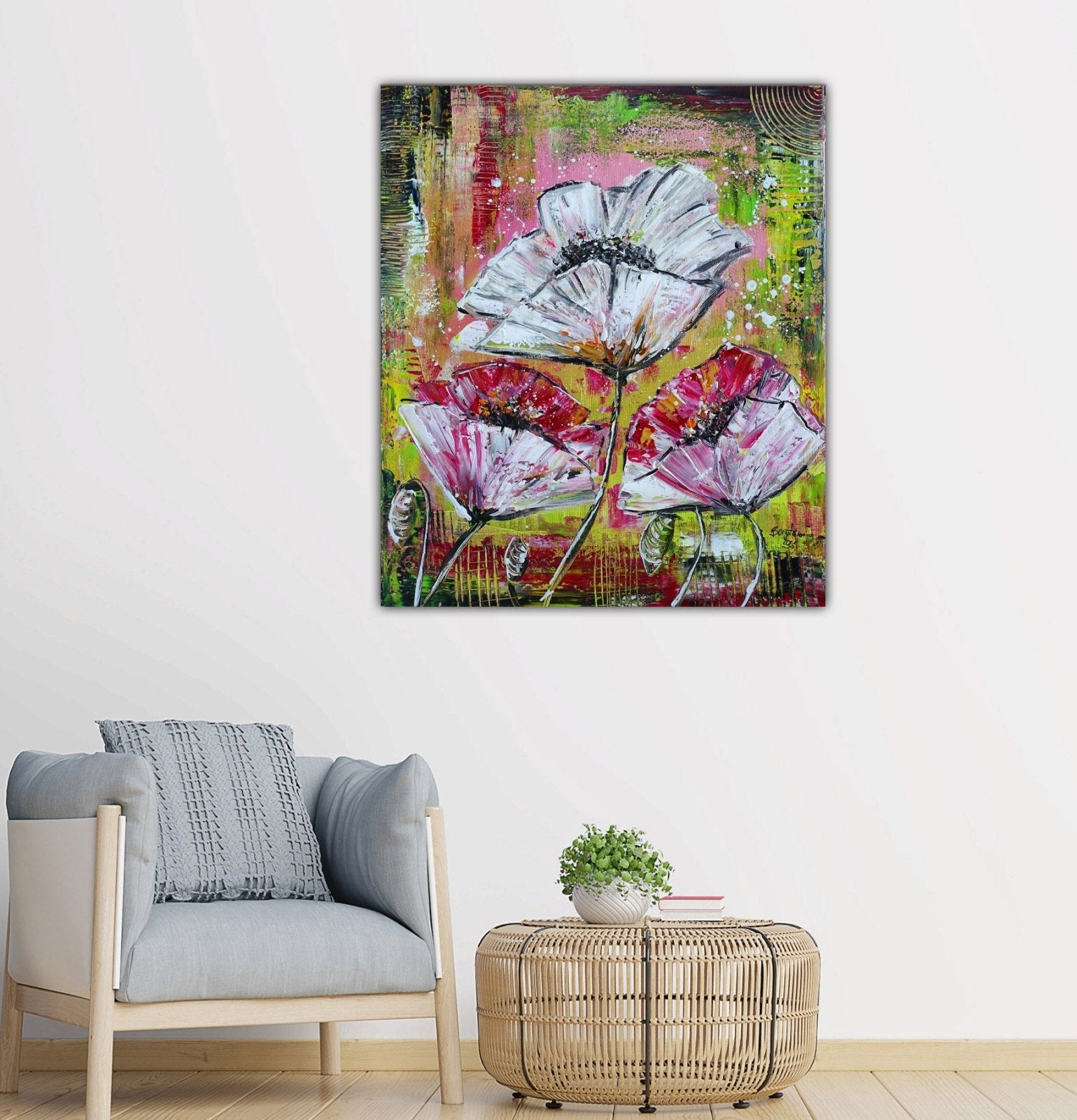 Mohn Blumenbild Gemälde kaufen