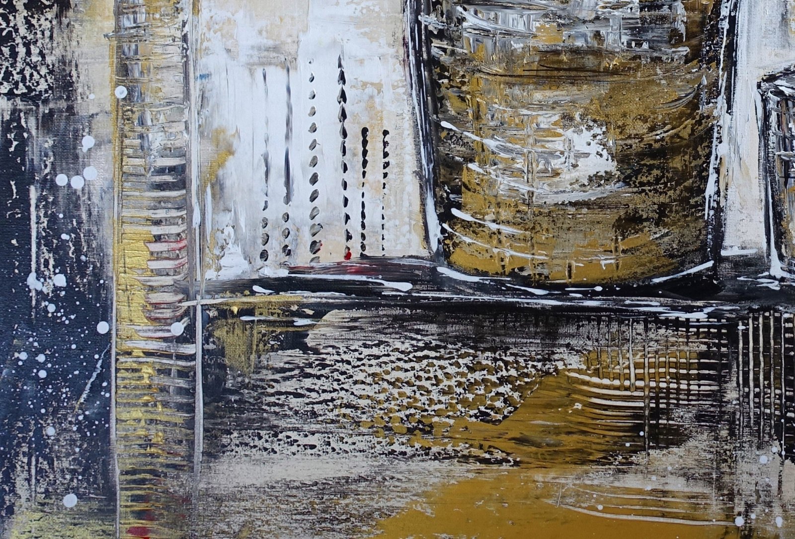 Whiskey Dekanter Gläser Kunstbild abstrakt Acrylgemälde
