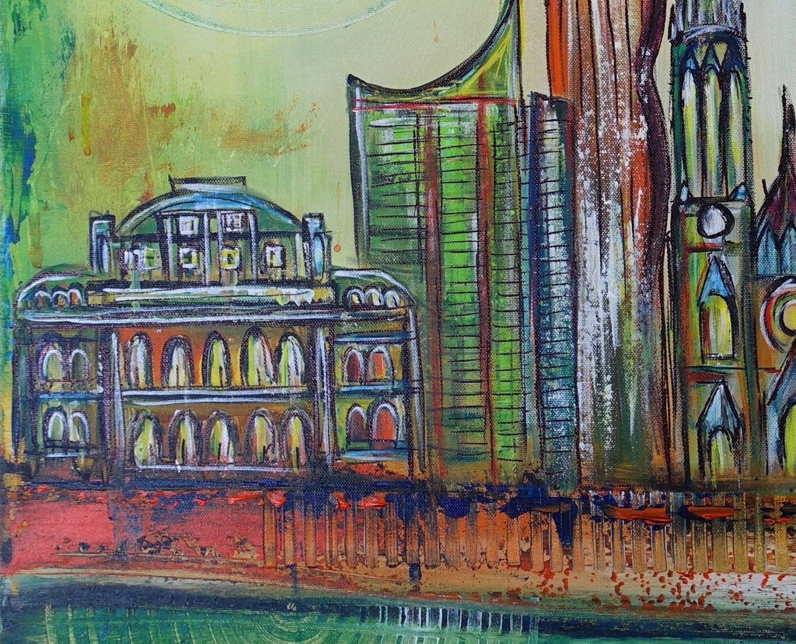 Bild Wien Kunst Gemälde moderne Malerei Stephansdom Prater