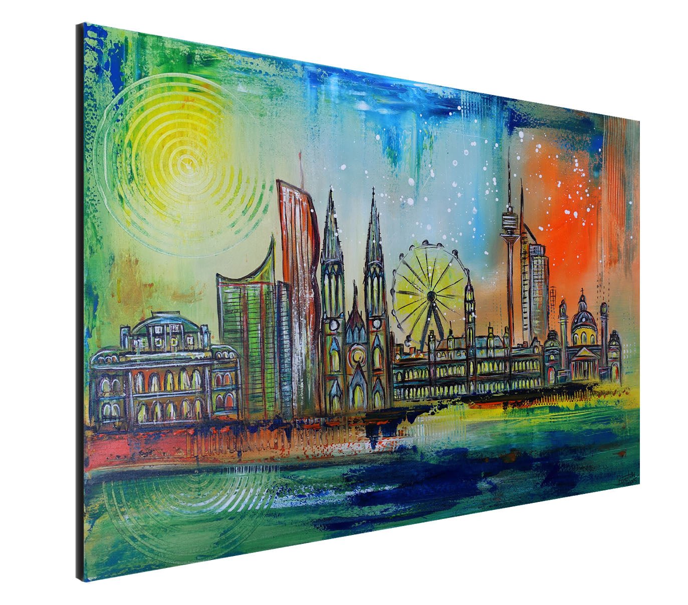 Bild Wien Kunst Gemälde moderne Stephansdom Prater 100x70
