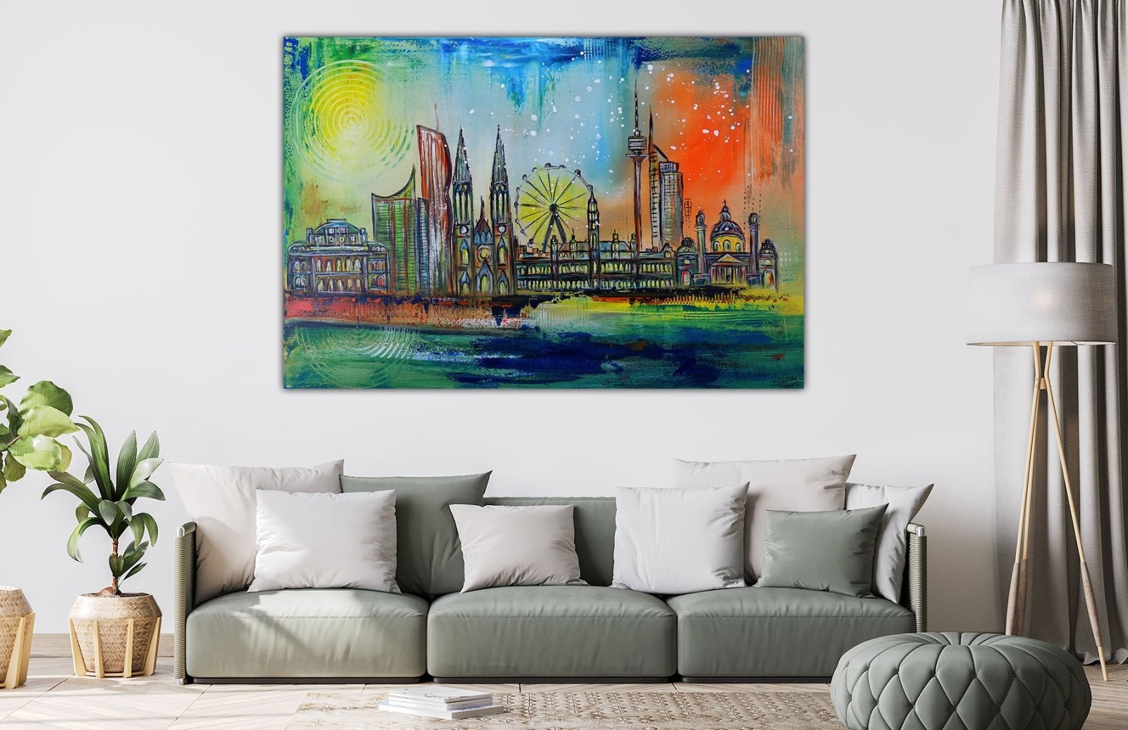 Bild Wien Kunst Gemälde Malerei Stephansdom Prater