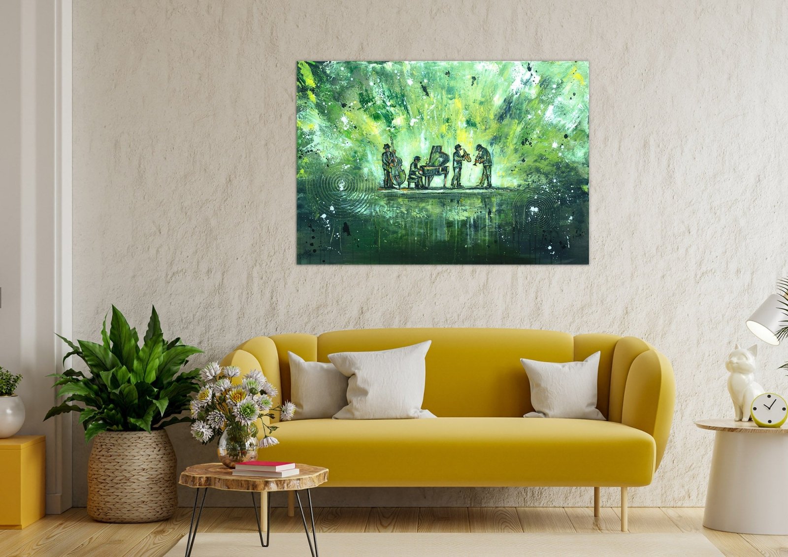 Dixieband Gemälde Musiker Jazz Acrylbild Leinwand