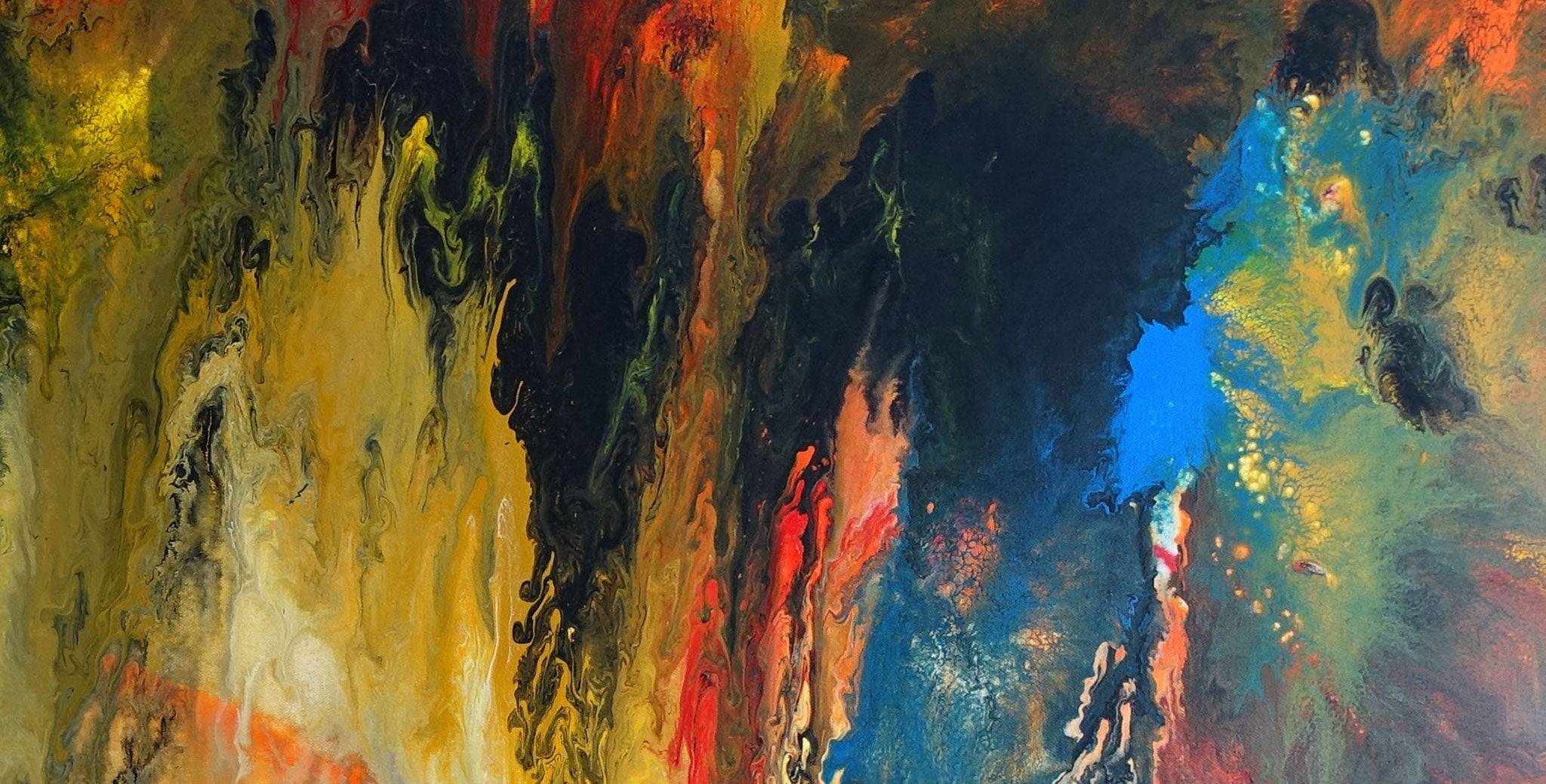 Abstraktes Wandbild XXL modernes Buerobild Detail2