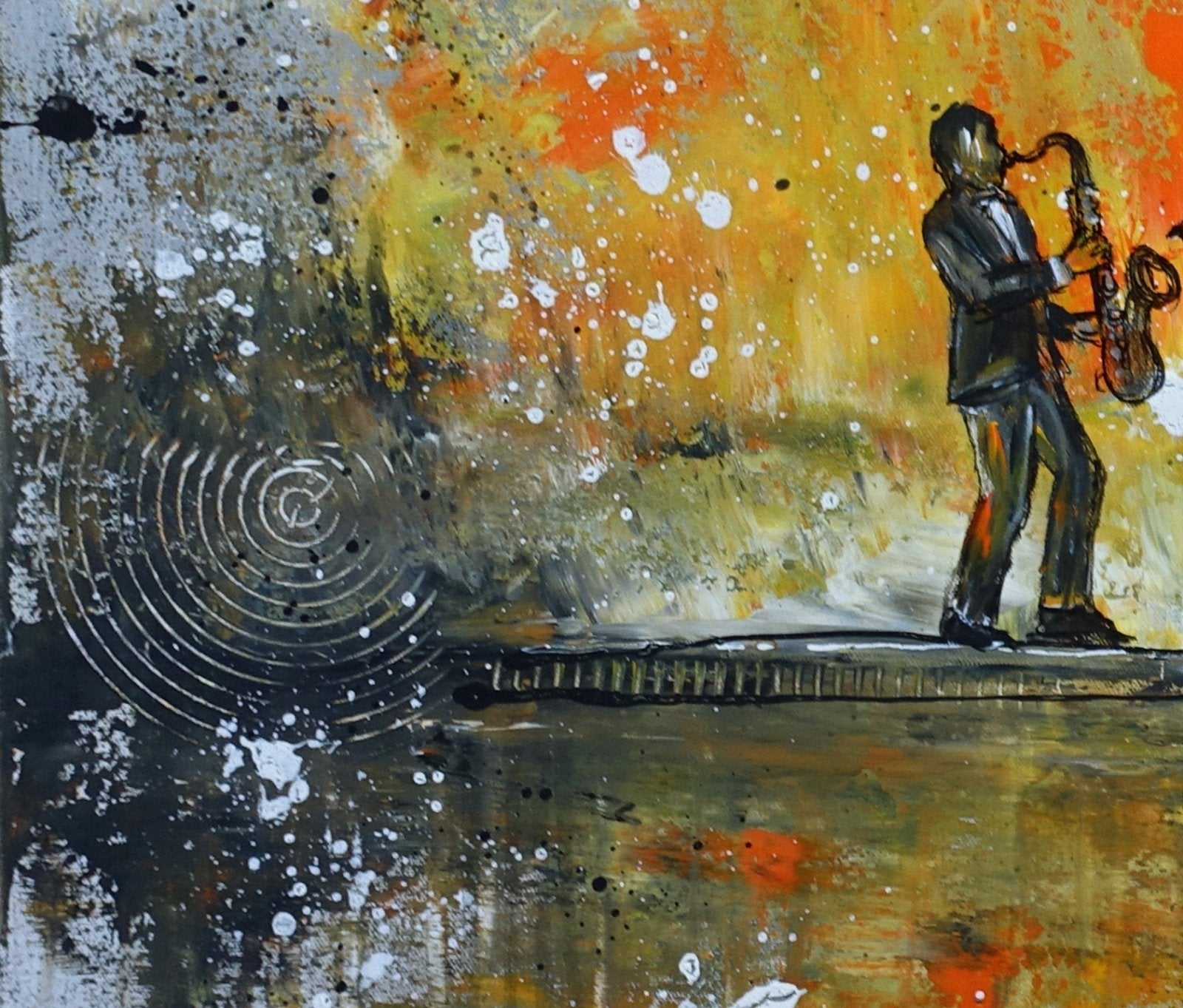 Soundcheck - Musiker Gemälde d2