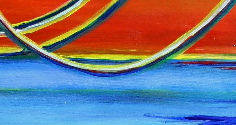 Spaceland abstrakte Kunst Malerei guenstig kaufen Detail2