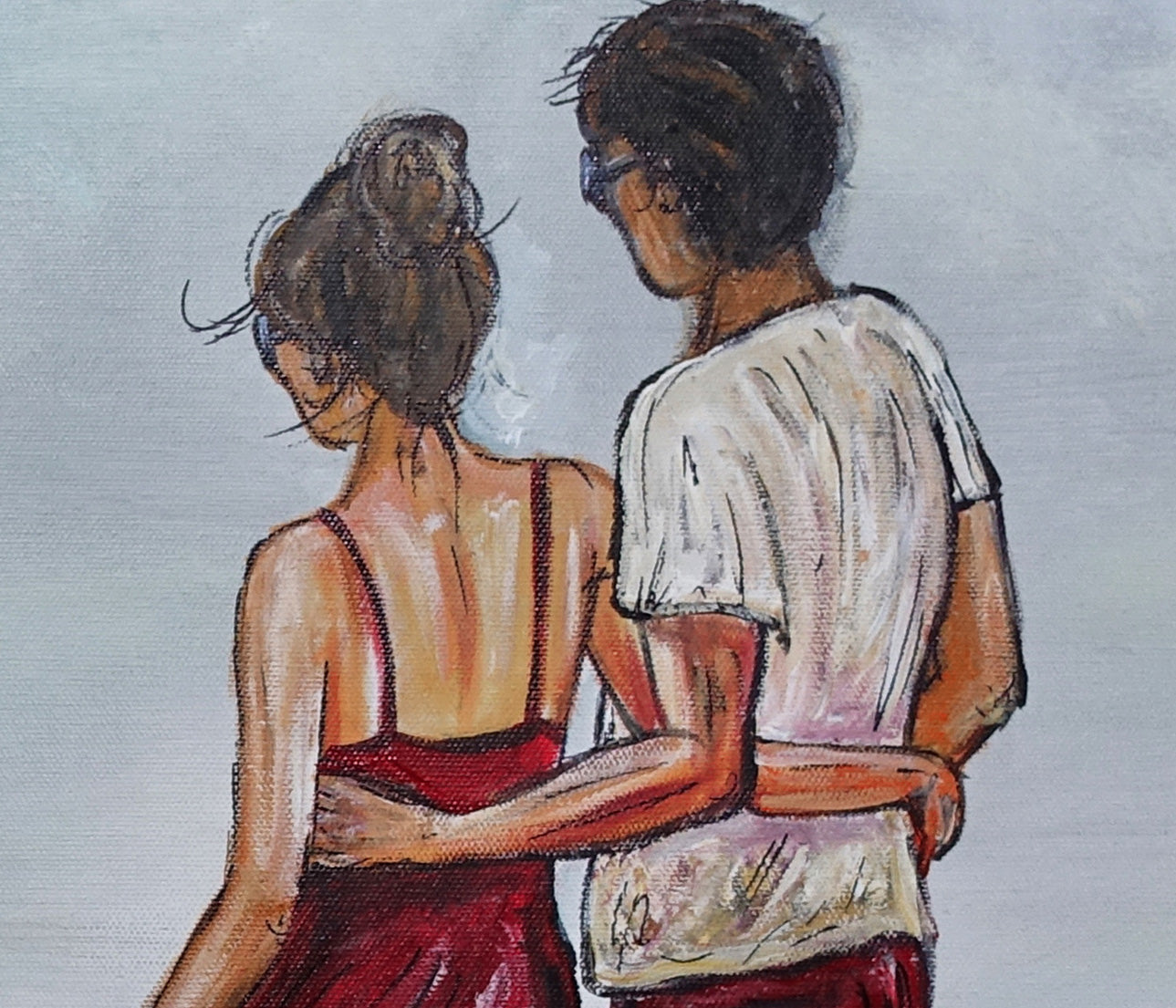 Zeitlos Gemälde Liebespaar Meerbild