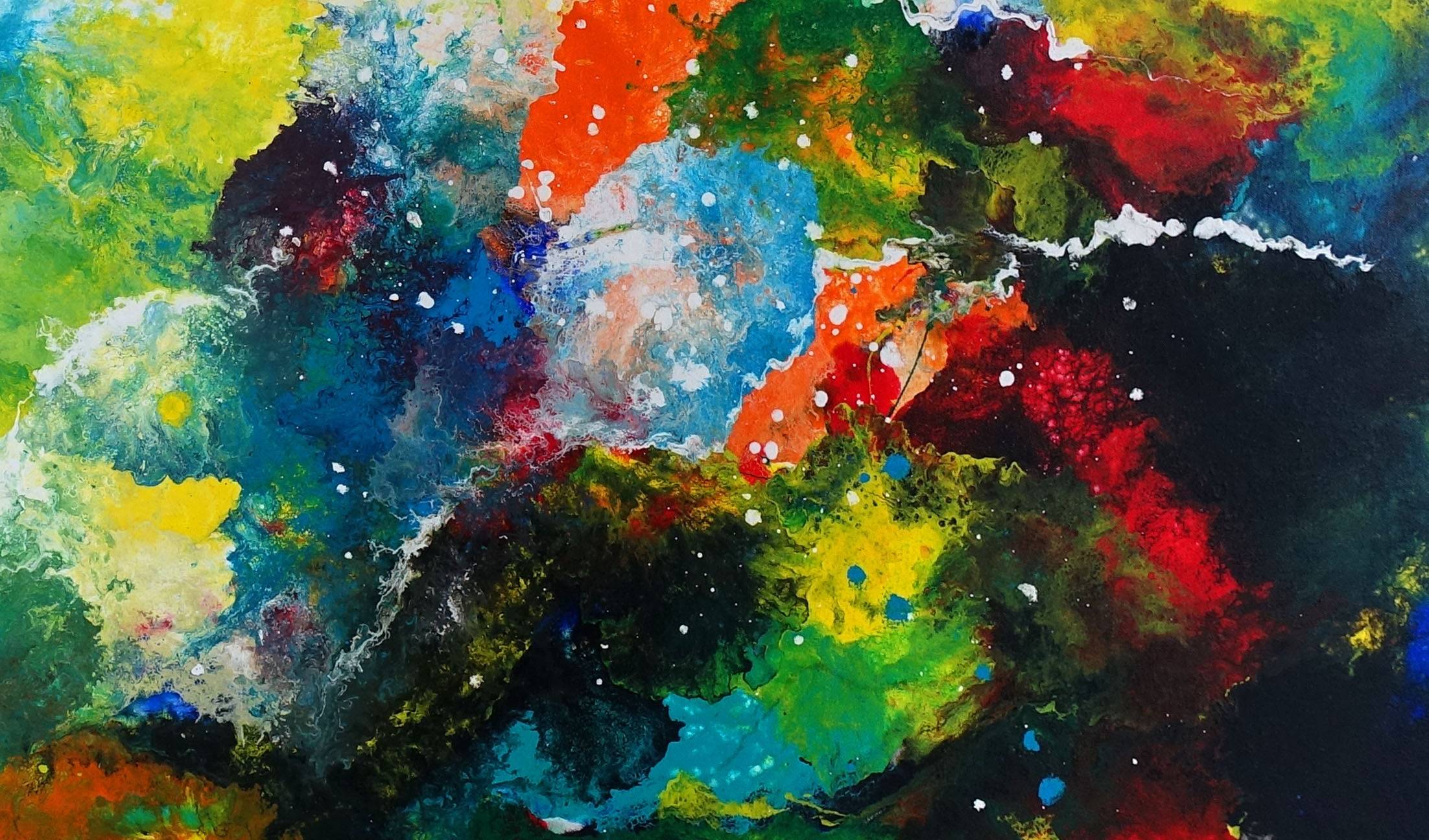 Abstraktes Wandbild XXL Kunst Malerei Buerobild Detail3