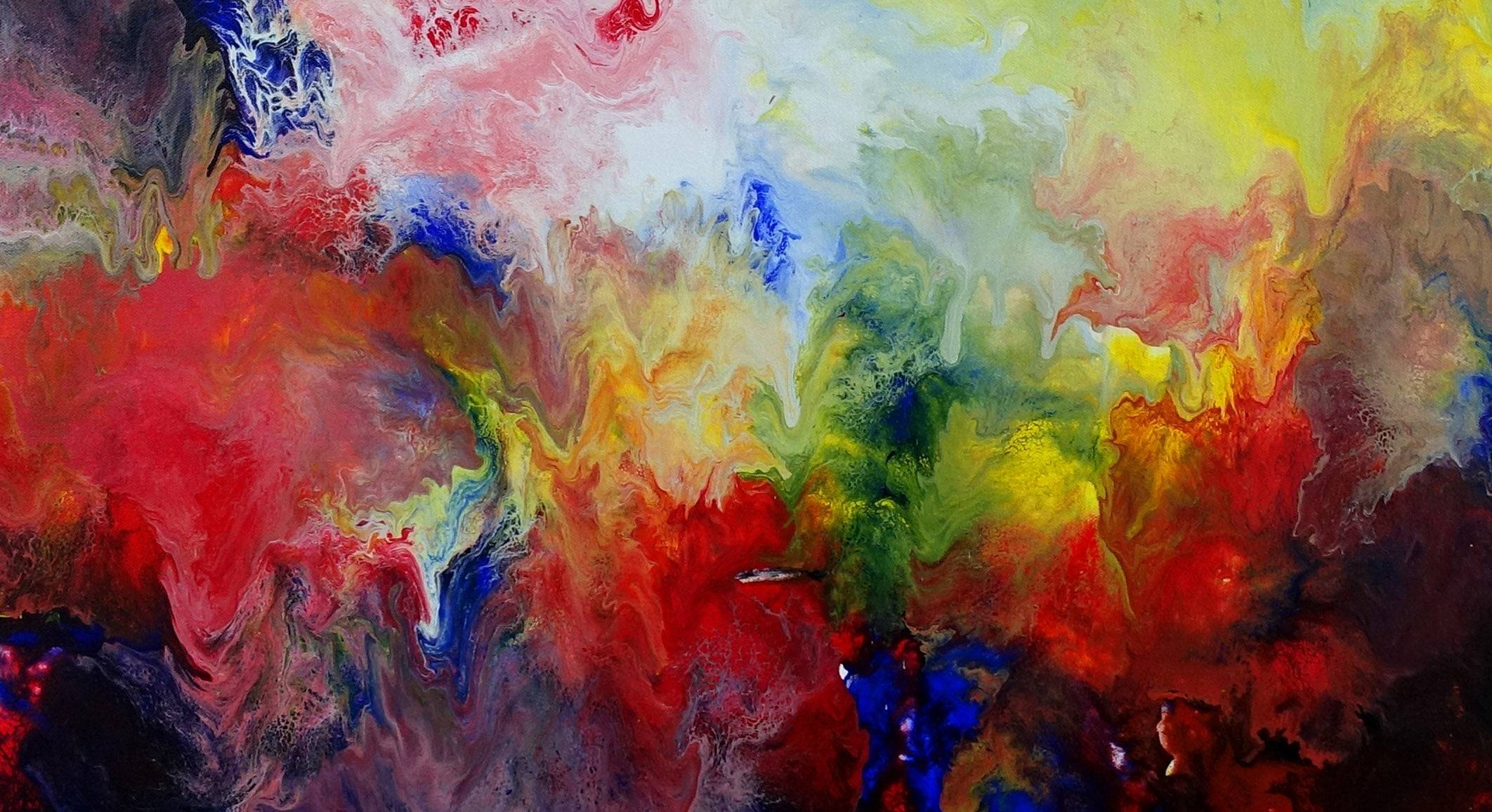 Abstraktes Bild XXL Malerei Wandbild Acryl Detail2