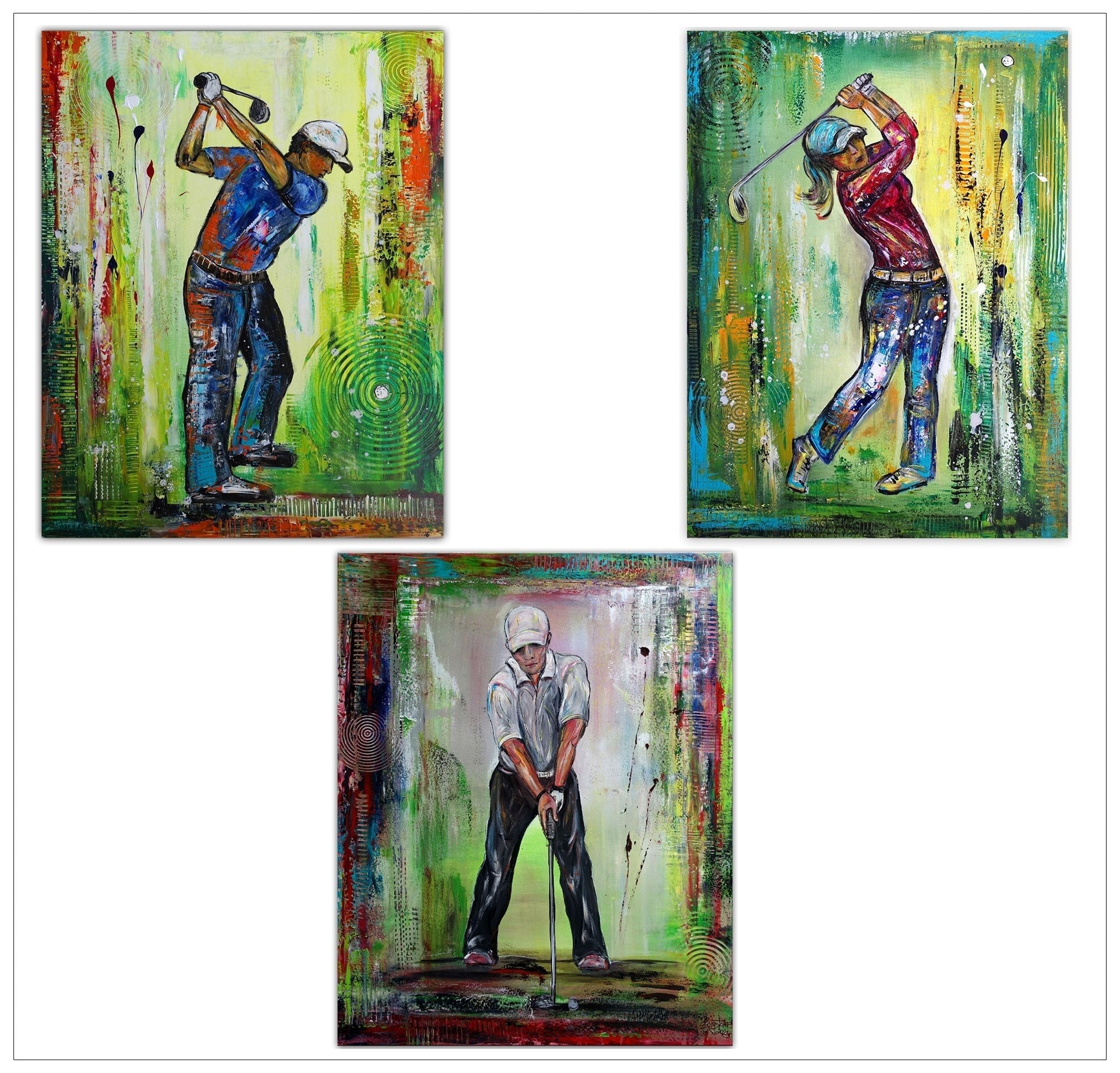 Moderne Golf Gemälde - Golfbilder gemalt