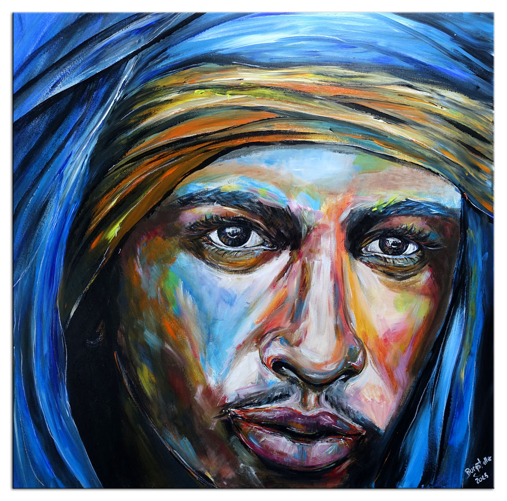 Tuareg Gemälde - Beduinen Bild - Gesichter Afrikas
