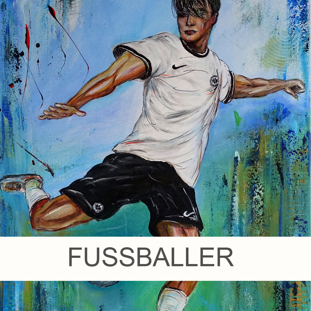 Fußball Gemälde kaufen: Handgemalte Fußballer Bilder in Acryl