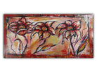 3 Blumenblüten Blumenmalerei abstrakt Blumen Bild Gemälde 50x100
